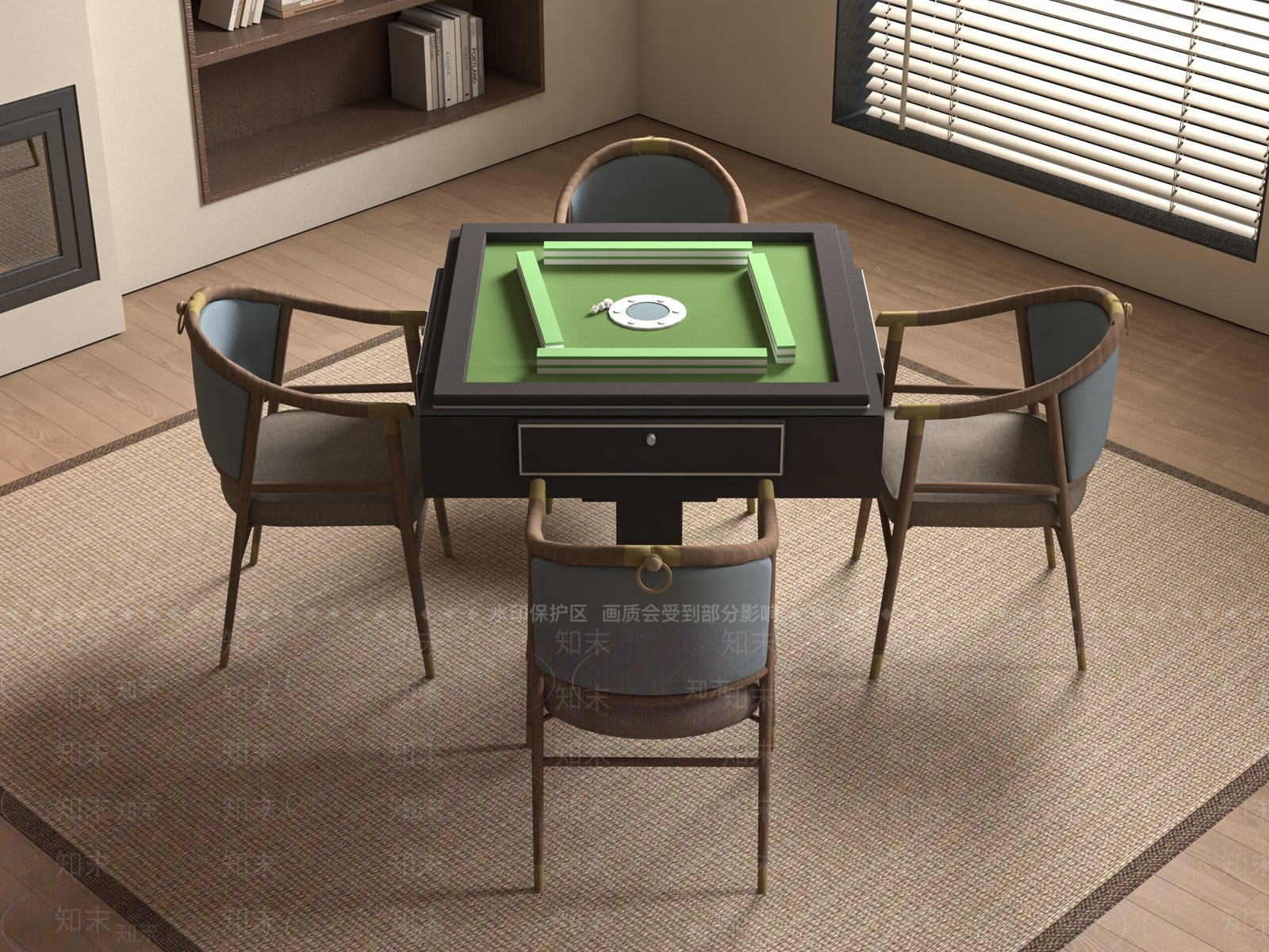 麻将桌3D模型下载【ID:1182285161】