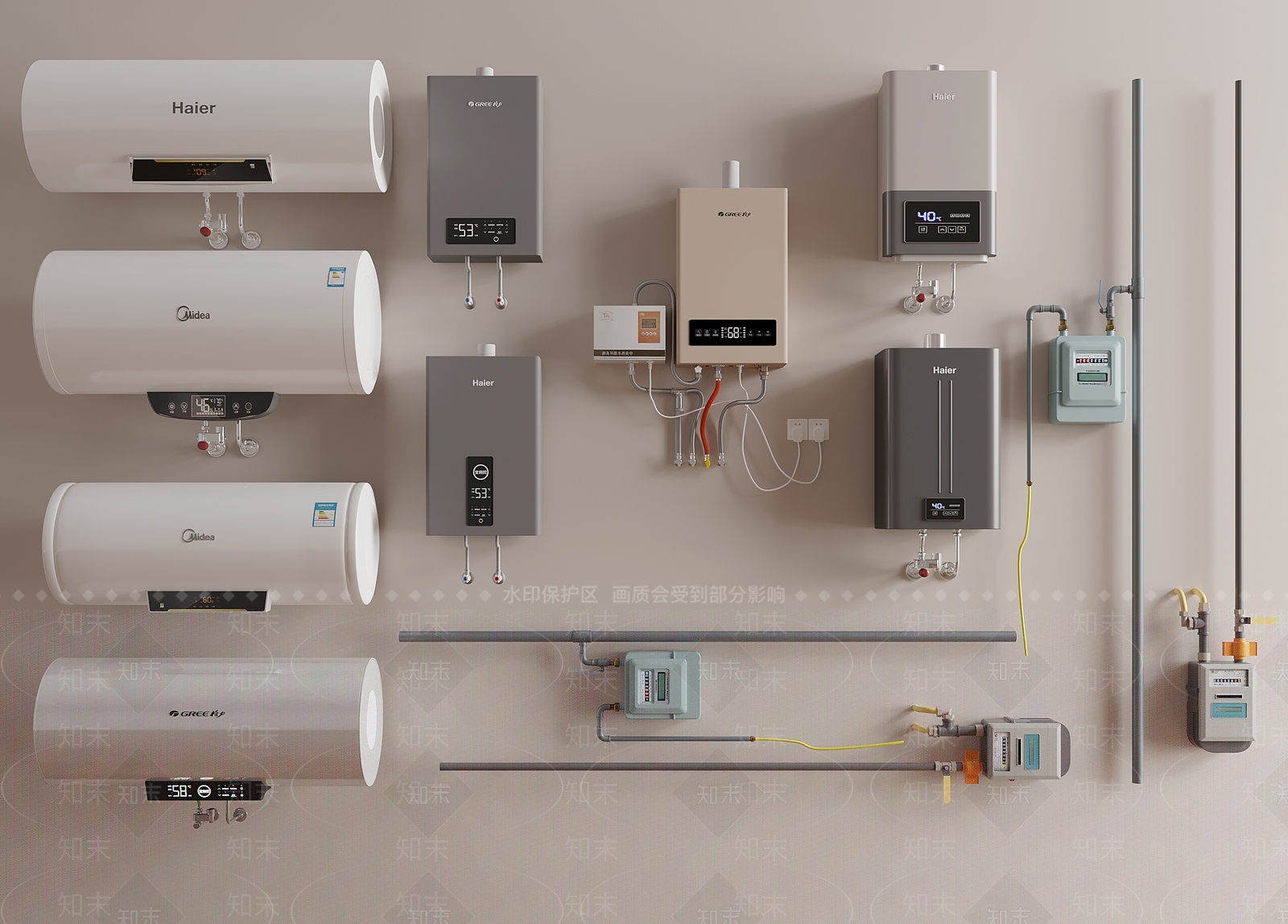 热水器SU模型下载【ID:1182285425】