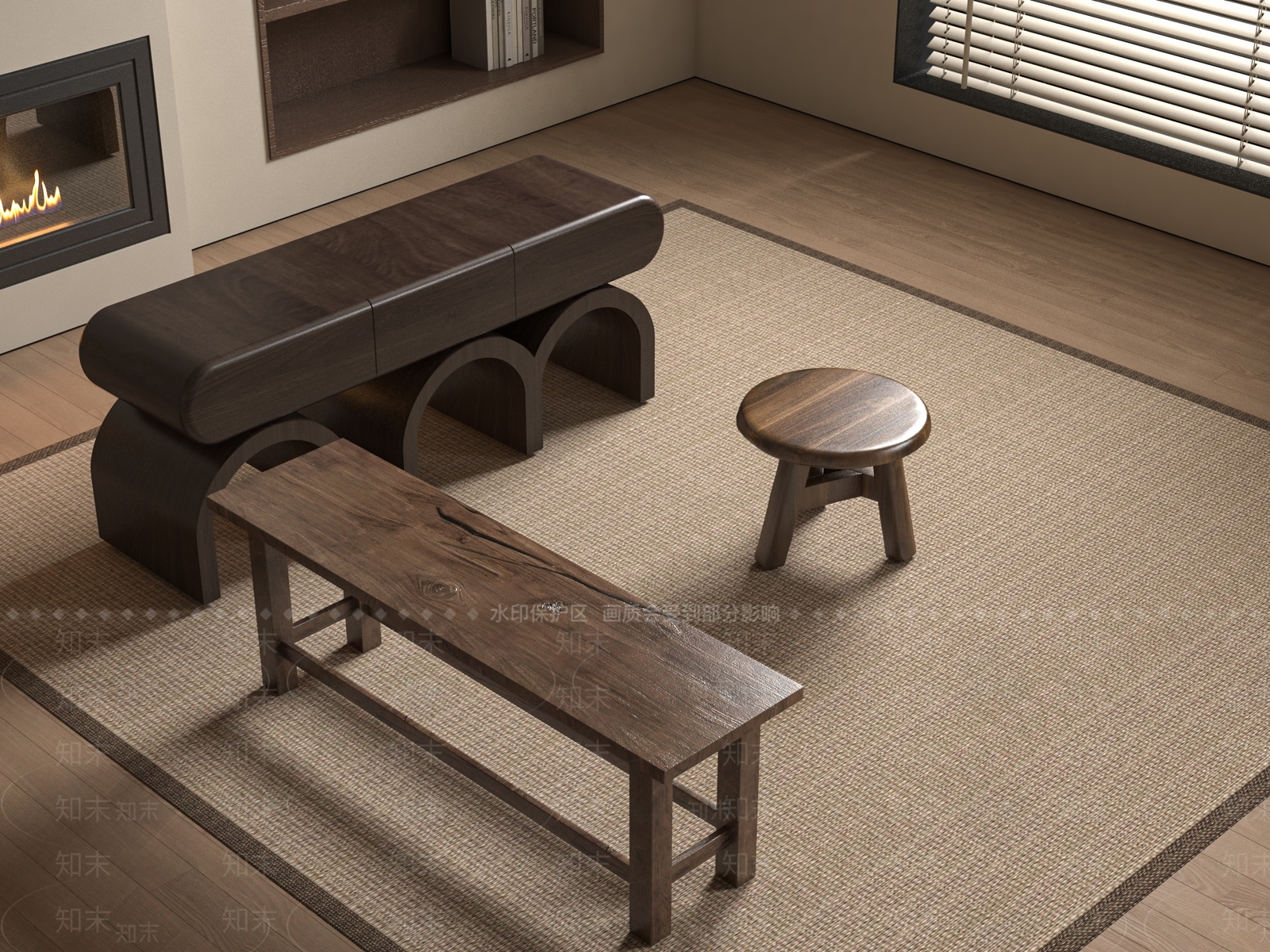 其他凳子SU模型下载【ID:1182286822】