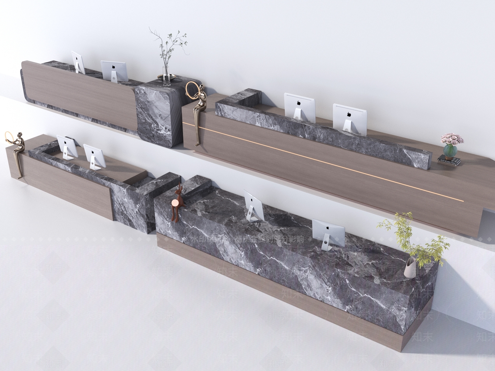 现代吧台3D模型下载【ID:1182289079】