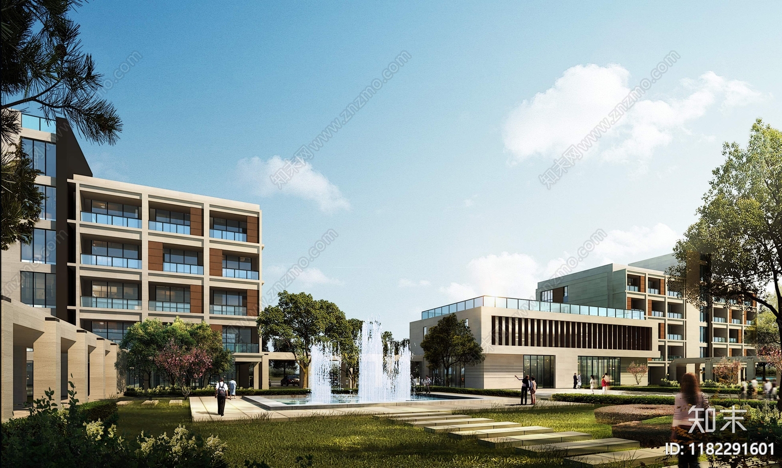 现代医院建筑cad施工图下载【ID:1182291601】