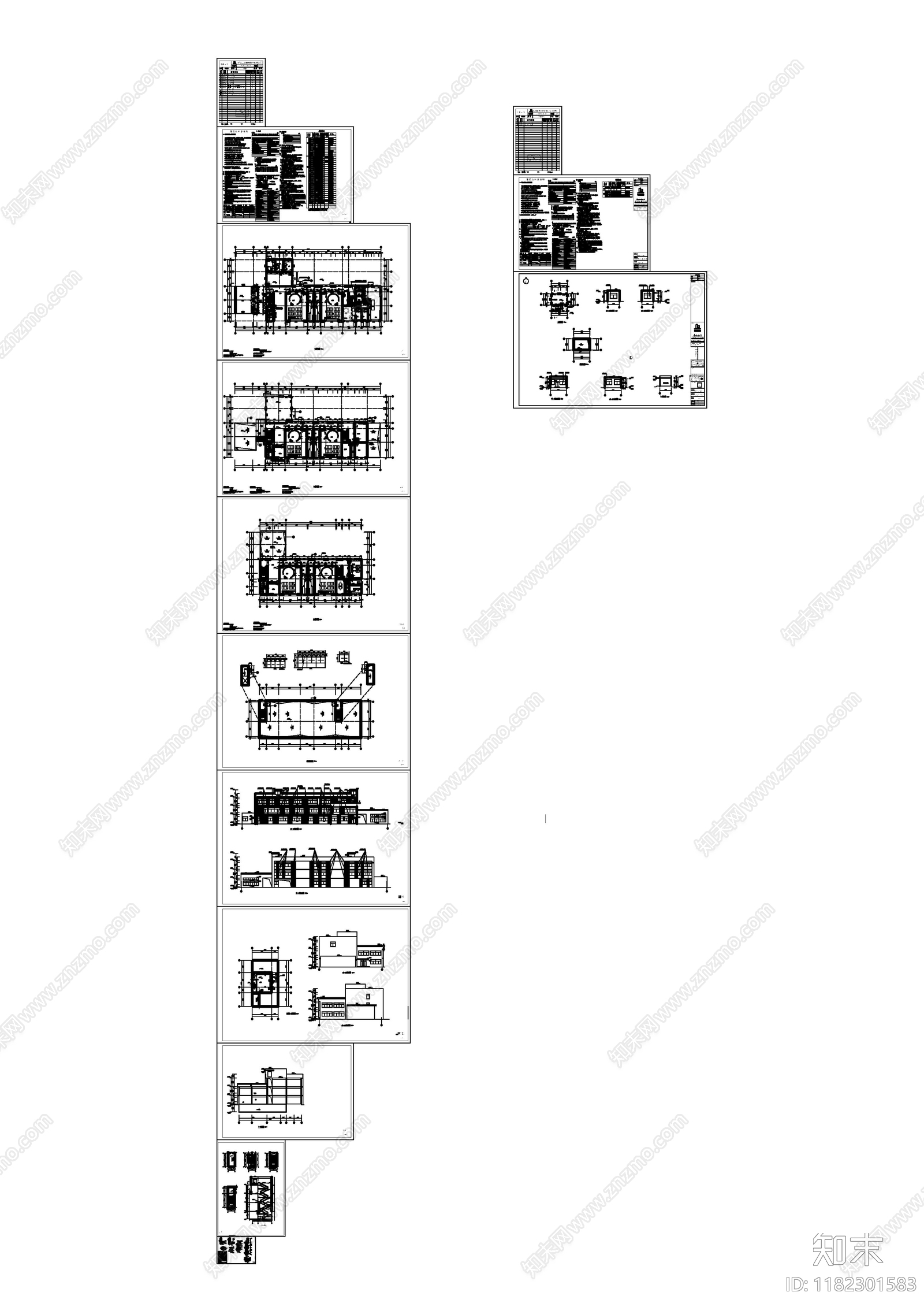 现代幼儿园建筑cad施工图下载【ID:1182301583】