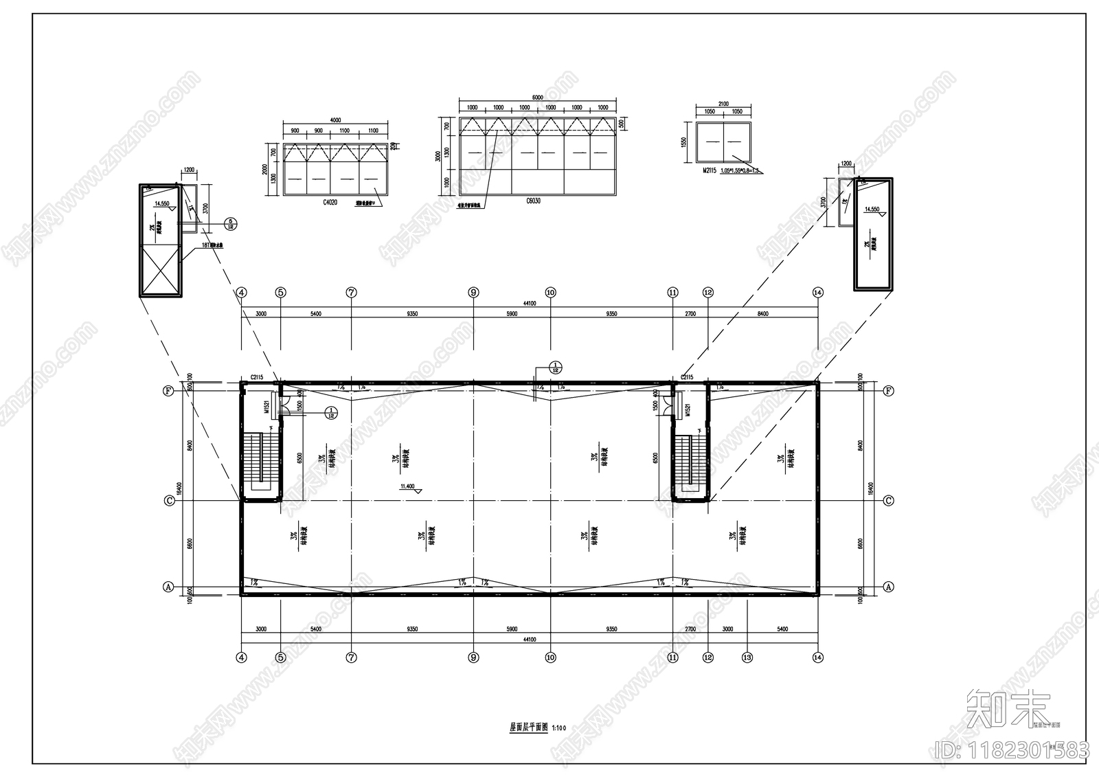 现代幼儿园建筑cad施工图下载【ID:1182301583】