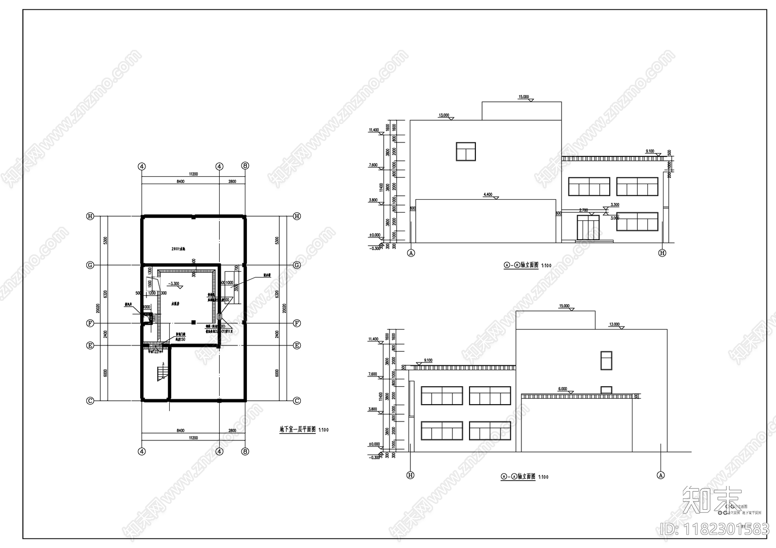 现代幼儿园建筑cad施工图下载【ID:1182301583】