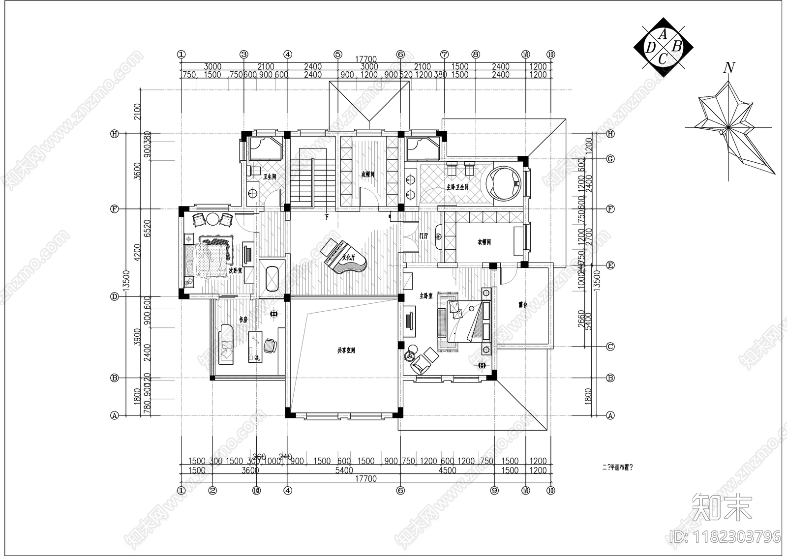 别墅cad施工图下载【ID:1182303796】