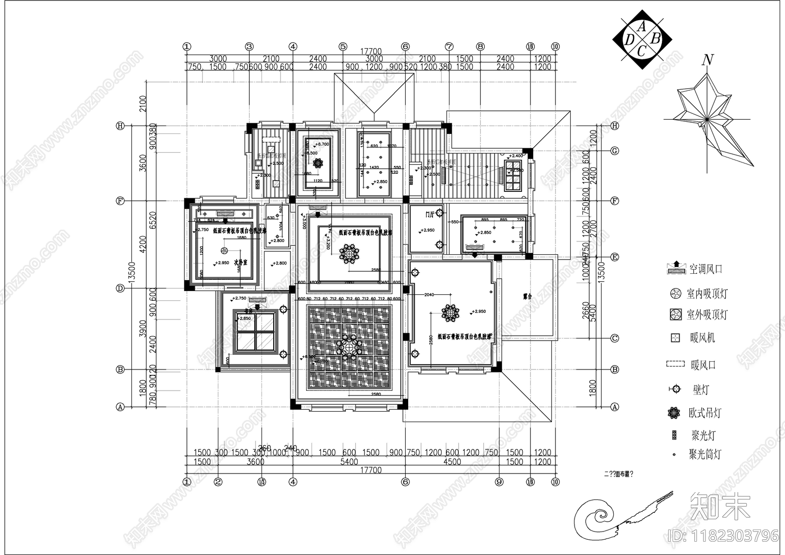 别墅cad施工图下载【ID:1182303796】