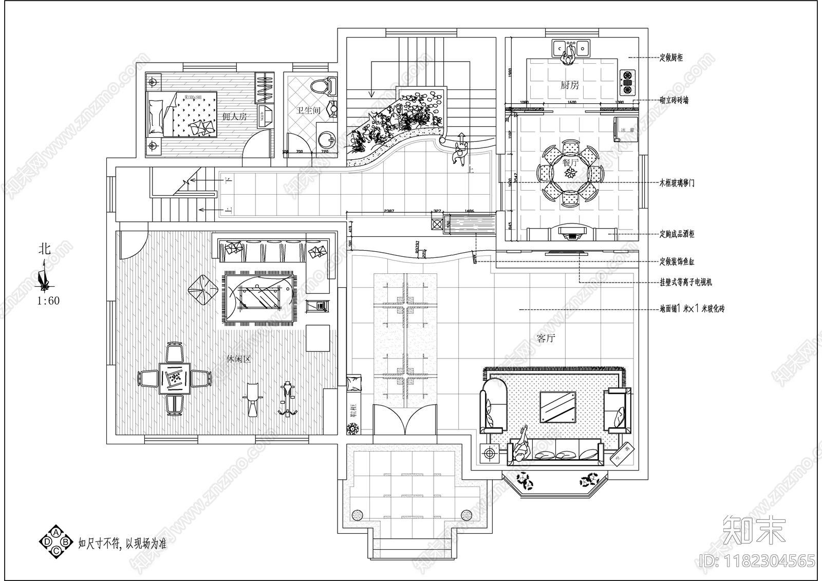 别墅cad施工图下载【ID:1182304565】