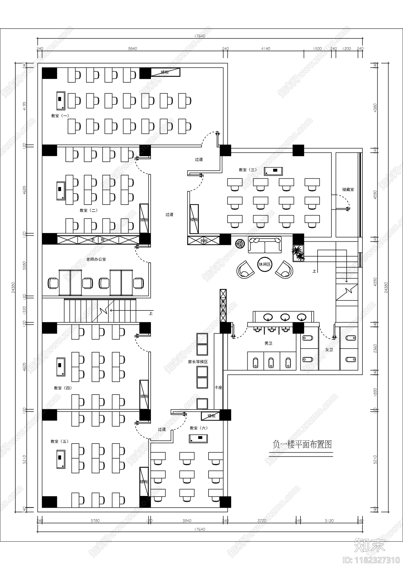 现代极简培训中心施工图下载【ID:1182327310】