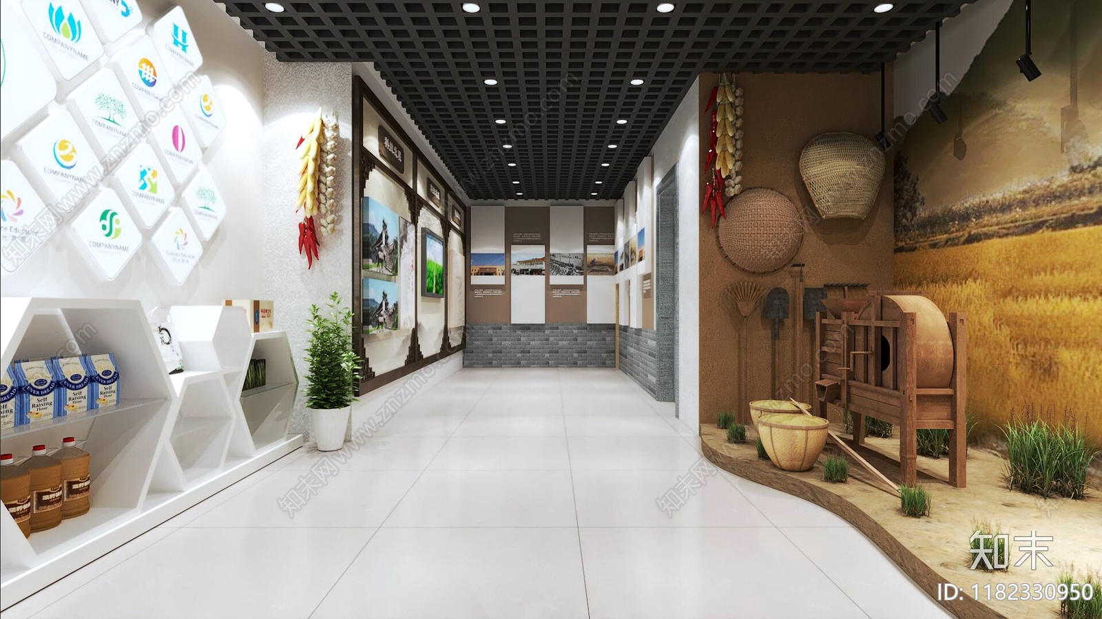 现代企业展厅3D模型下载【ID:1182330950】