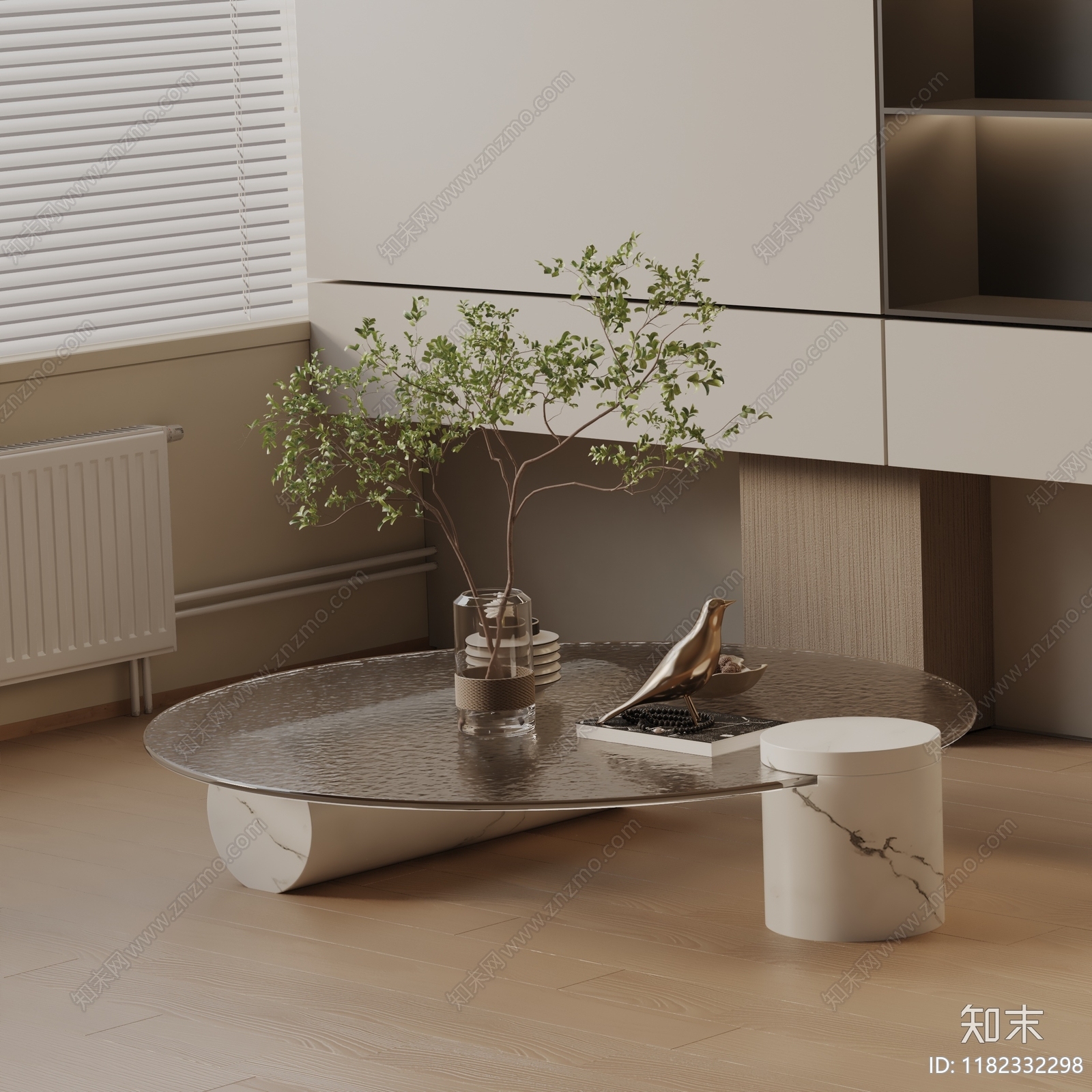 现代茶几3D模型下载【ID:1182332298】