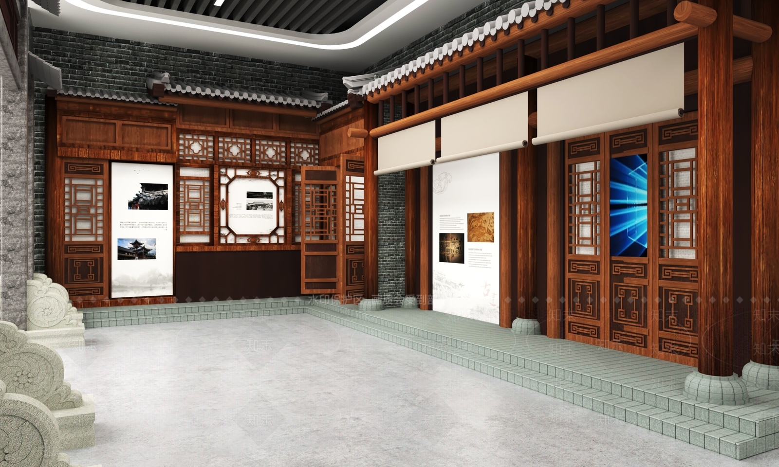 中式博物馆SU模型下载【ID:1182339590】