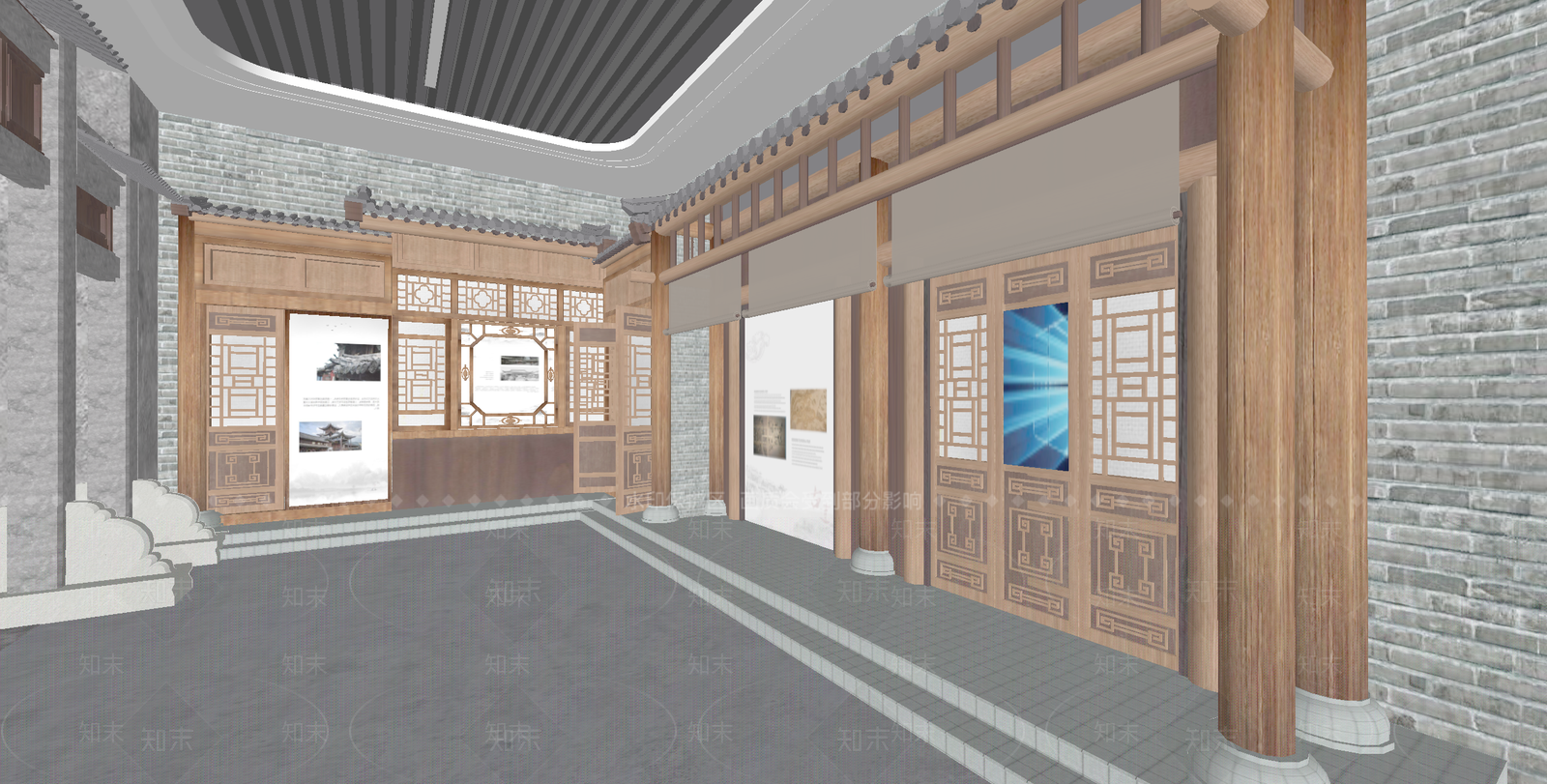 中式博物馆SU模型下载【ID:1182339590】