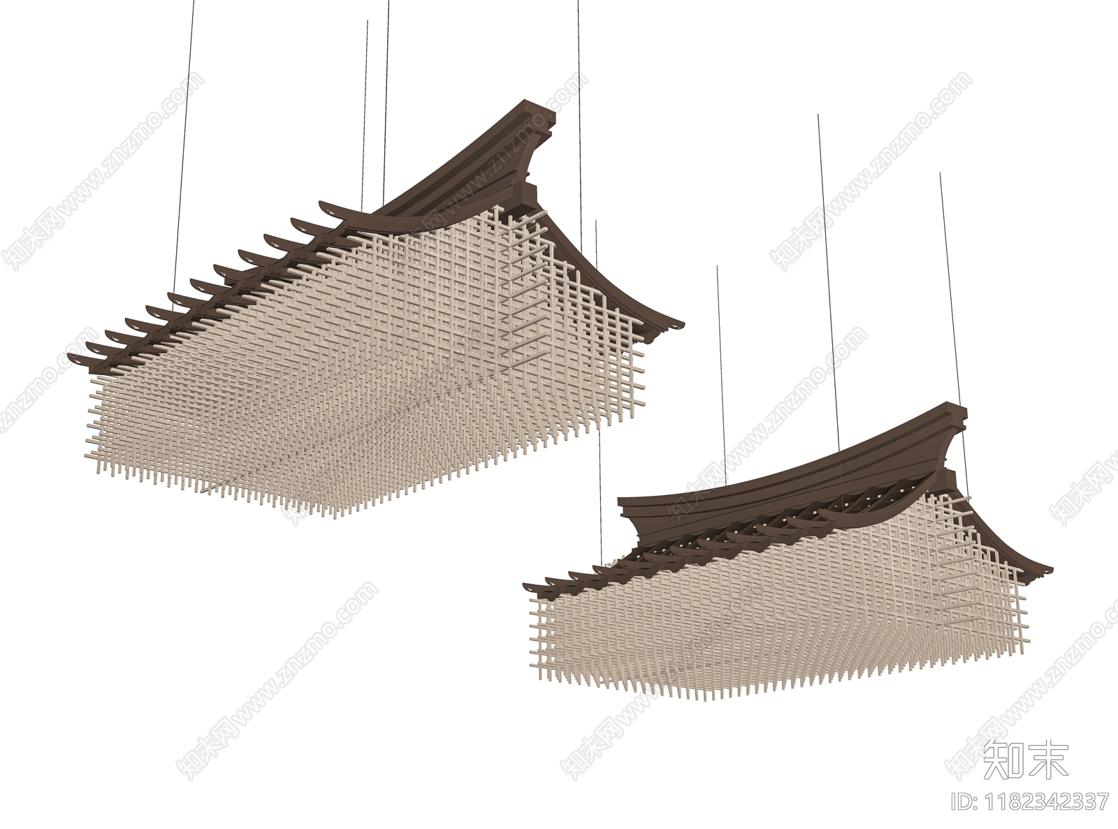 新中式吊灯SU模型下载【ID:1182342337】