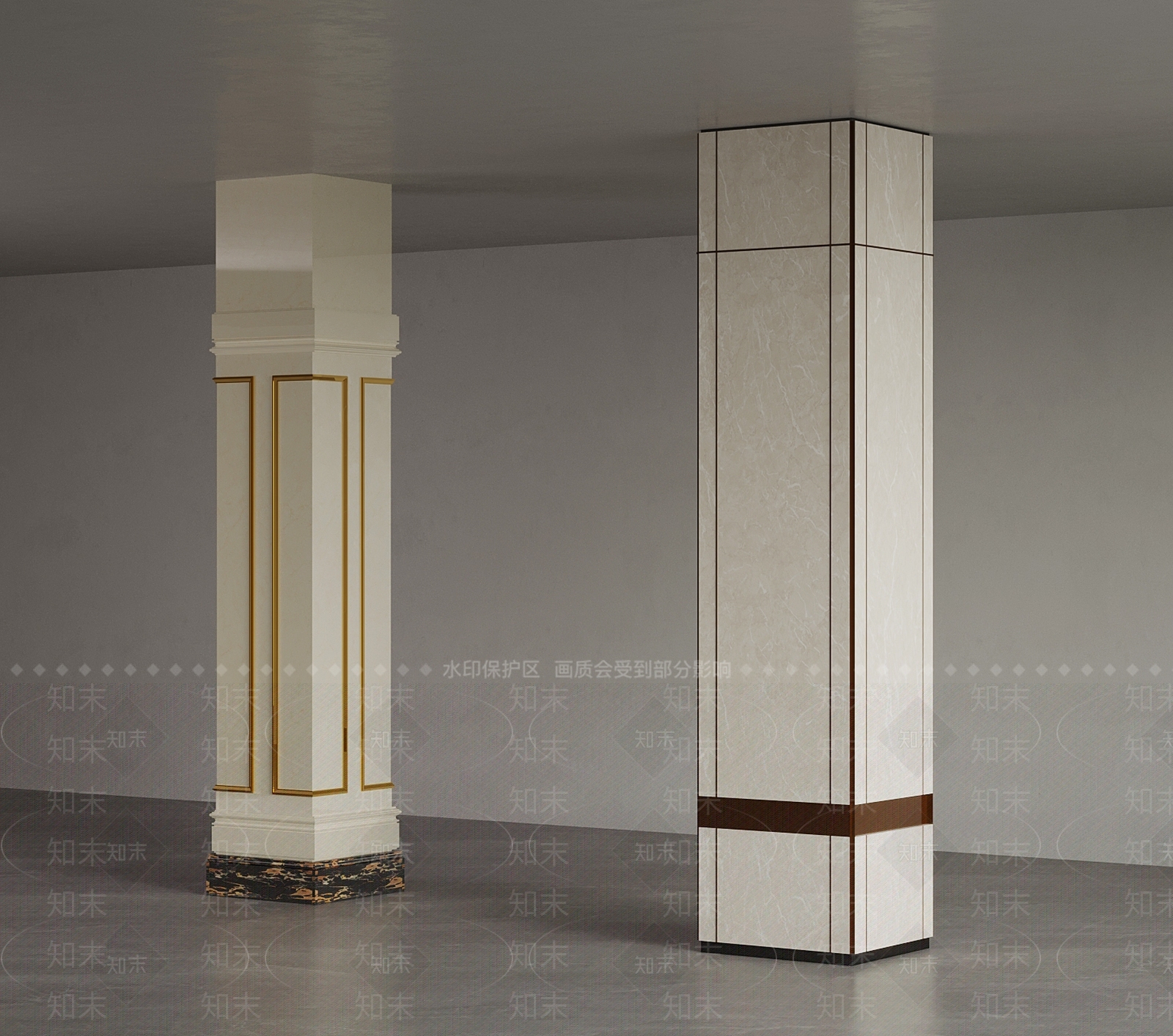现代柱子3D模型下载【ID:1182358488】
