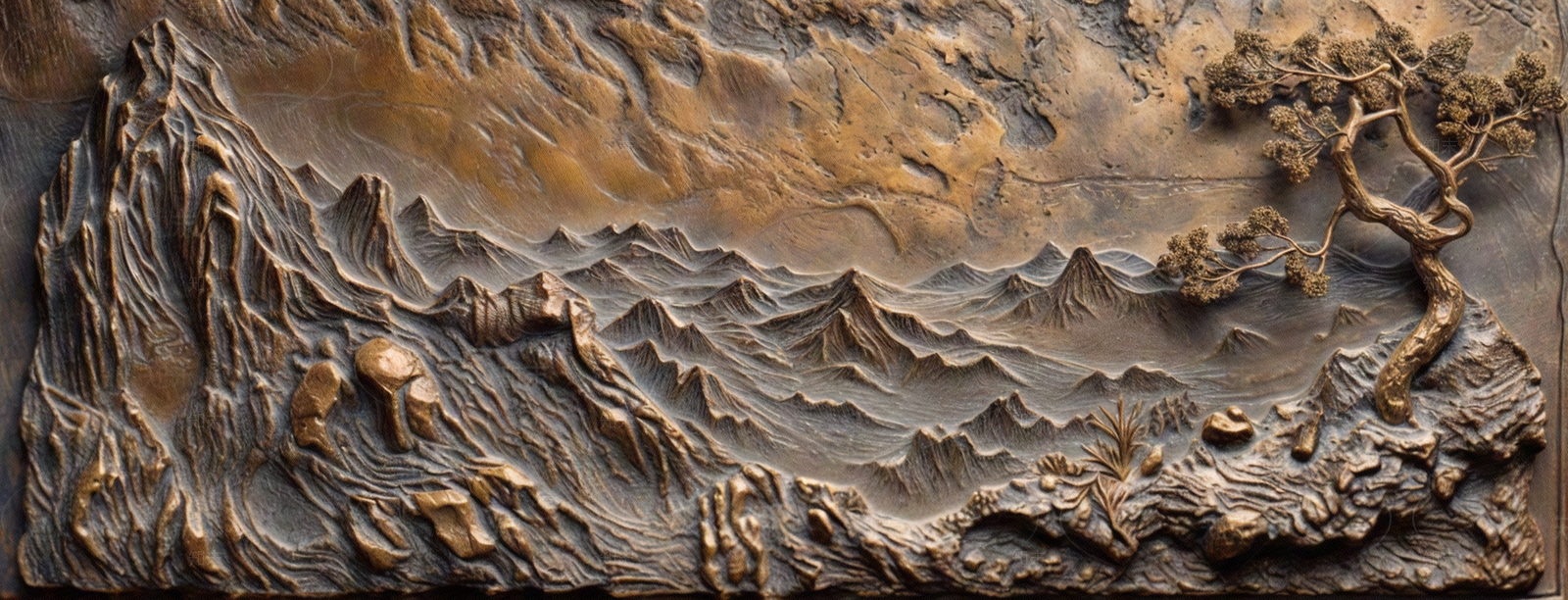 现代新中式金属浮雕贴图下载【ID:1182359314】