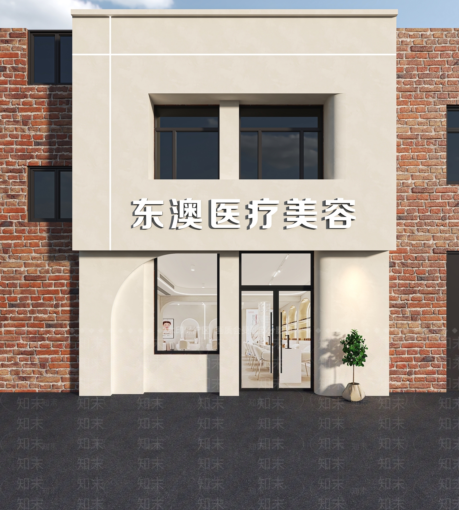 现代门头SU模型下载【ID:1182360291】