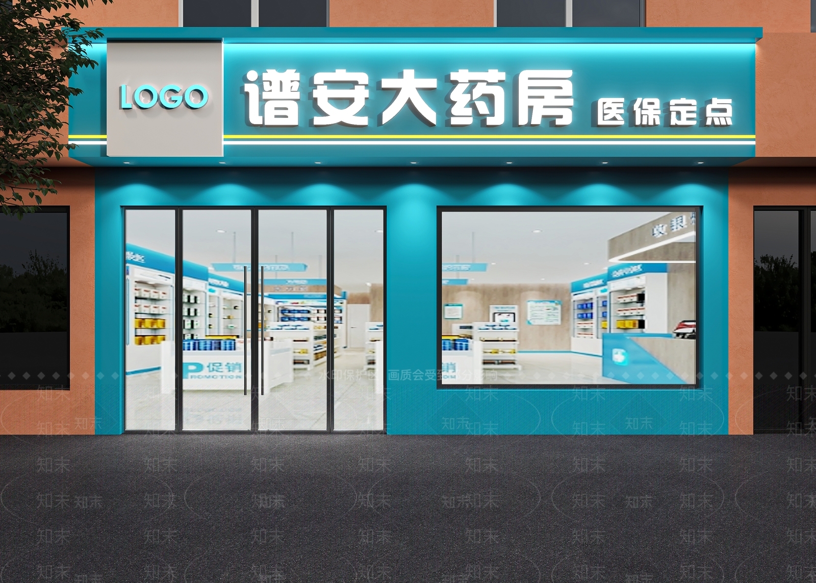 现代门头SU模型下载【ID:1182361441】
