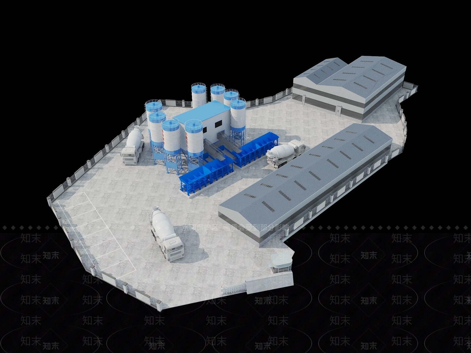 现代厂房3D模型下载【ID:1182364872】