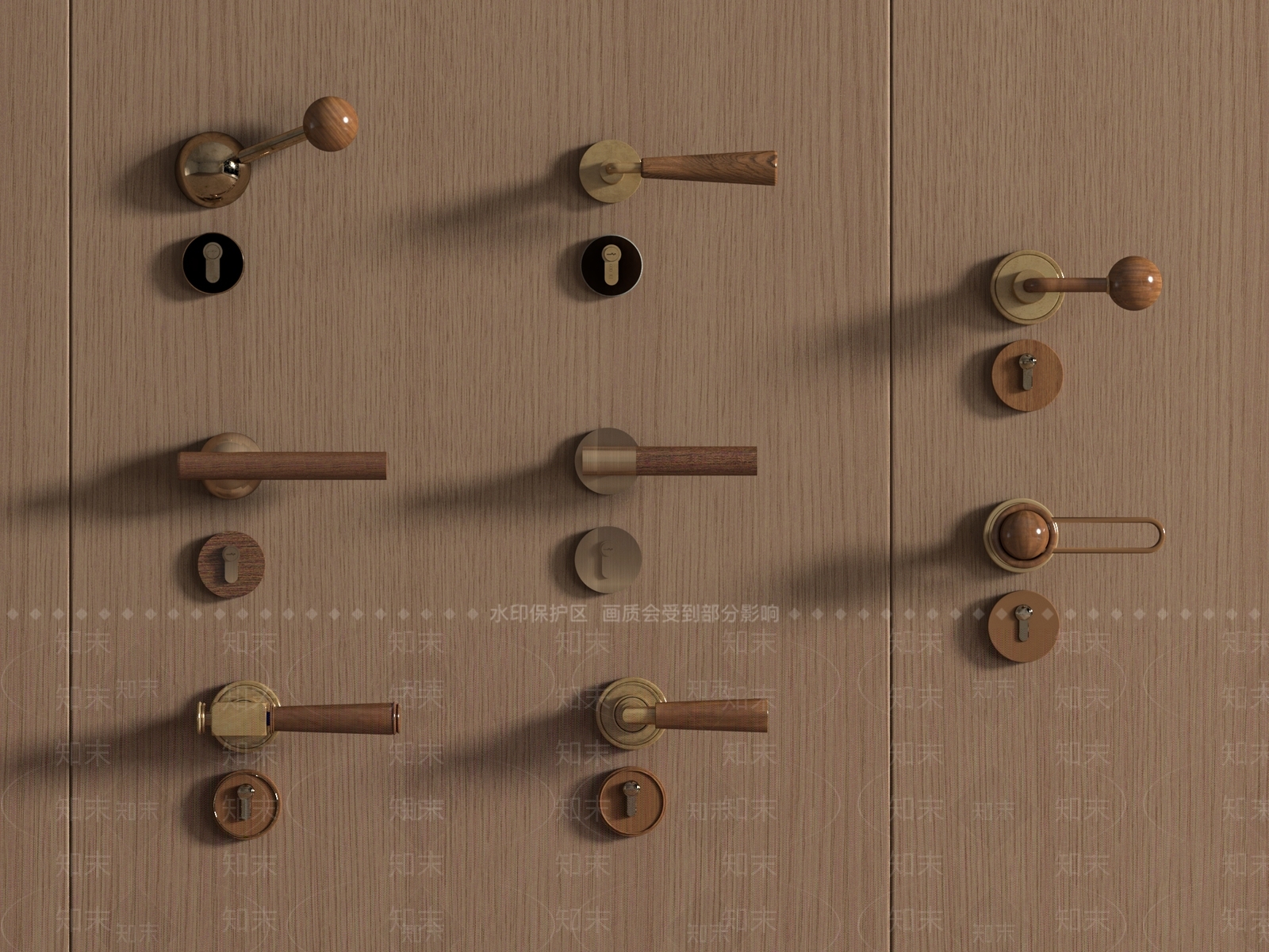 现代门把手SU模型下载【ID:1182365195】