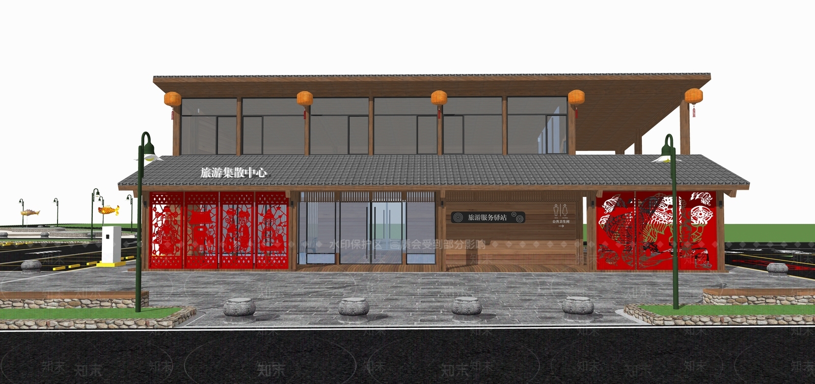 现代极简其他公共建筑SU模型下载【ID:1182369522】