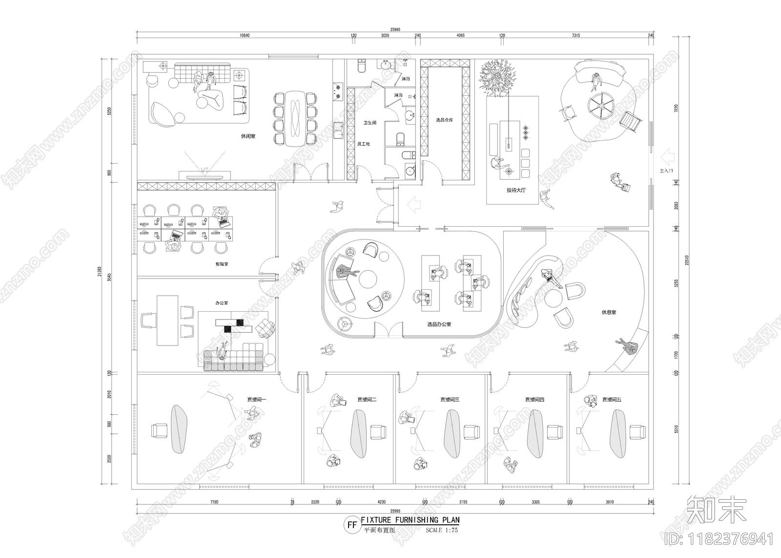 现代其他商业空间cad施工图下载【ID:1182376941】