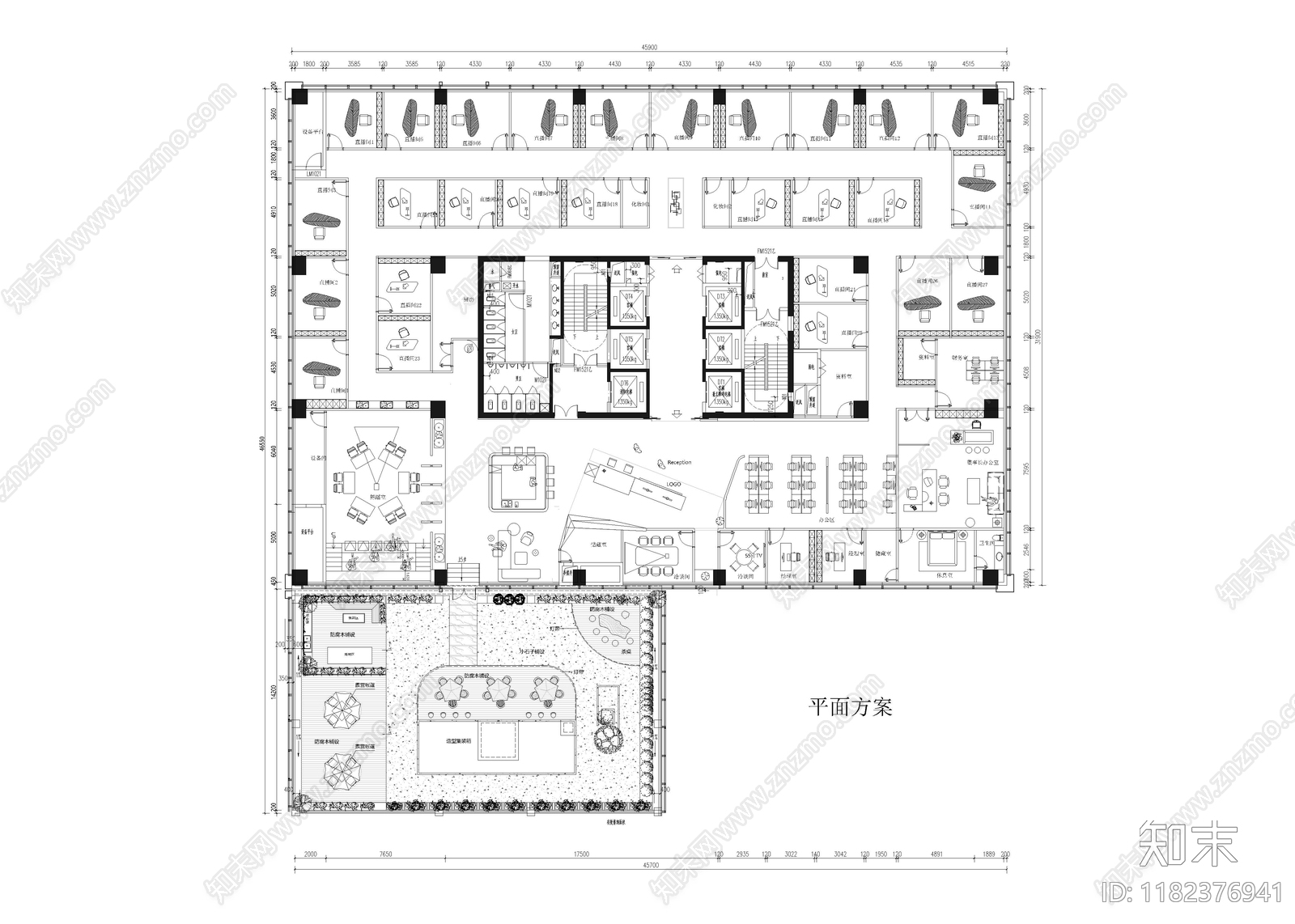 现代其他商业空间cad施工图下载【ID:1182376941】