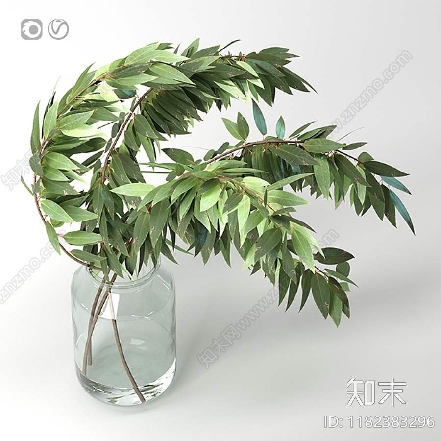 现代植物摆件3D模型下载【ID:1182383296】