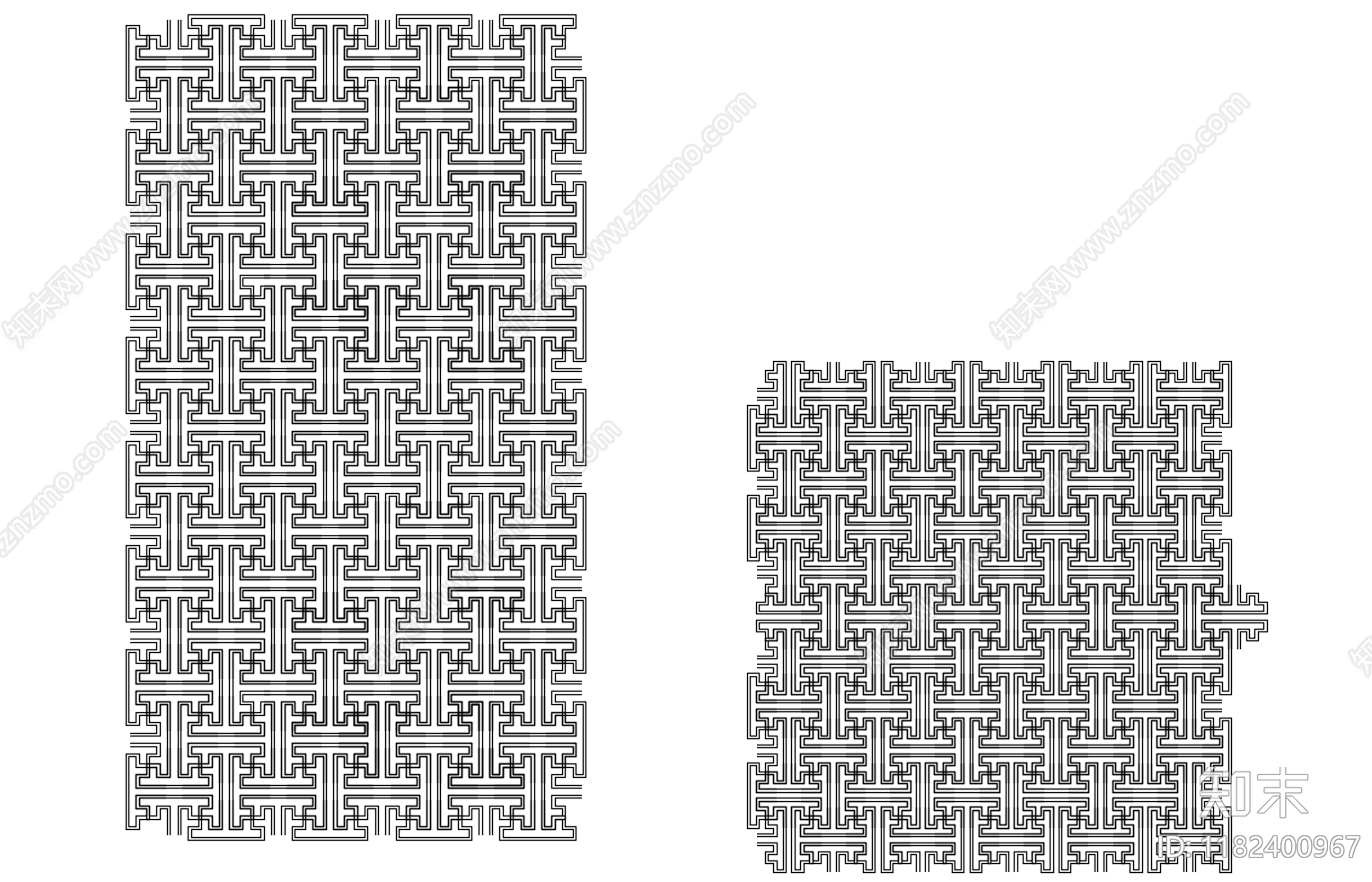 中式现代综合家具图库施工图下载【ID:1182400967】