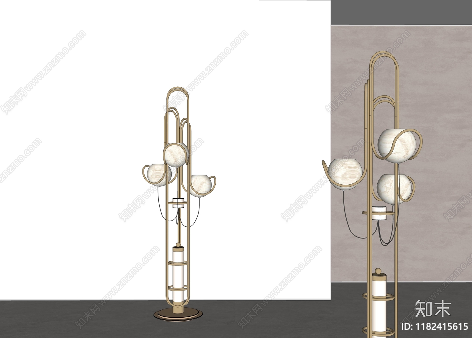 现代轻奢落地灯SU模型下载【ID:1182415615】
