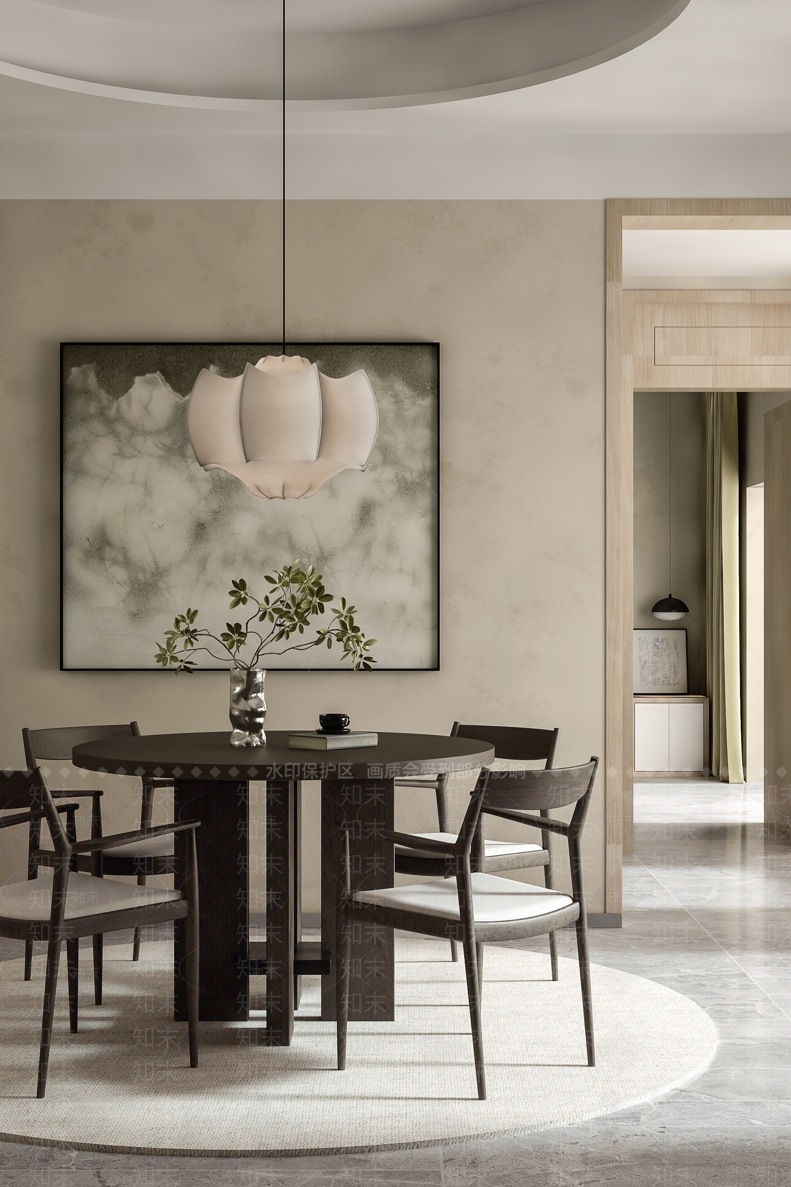 中古原木餐桌3D模型下载【ID:1182417611】