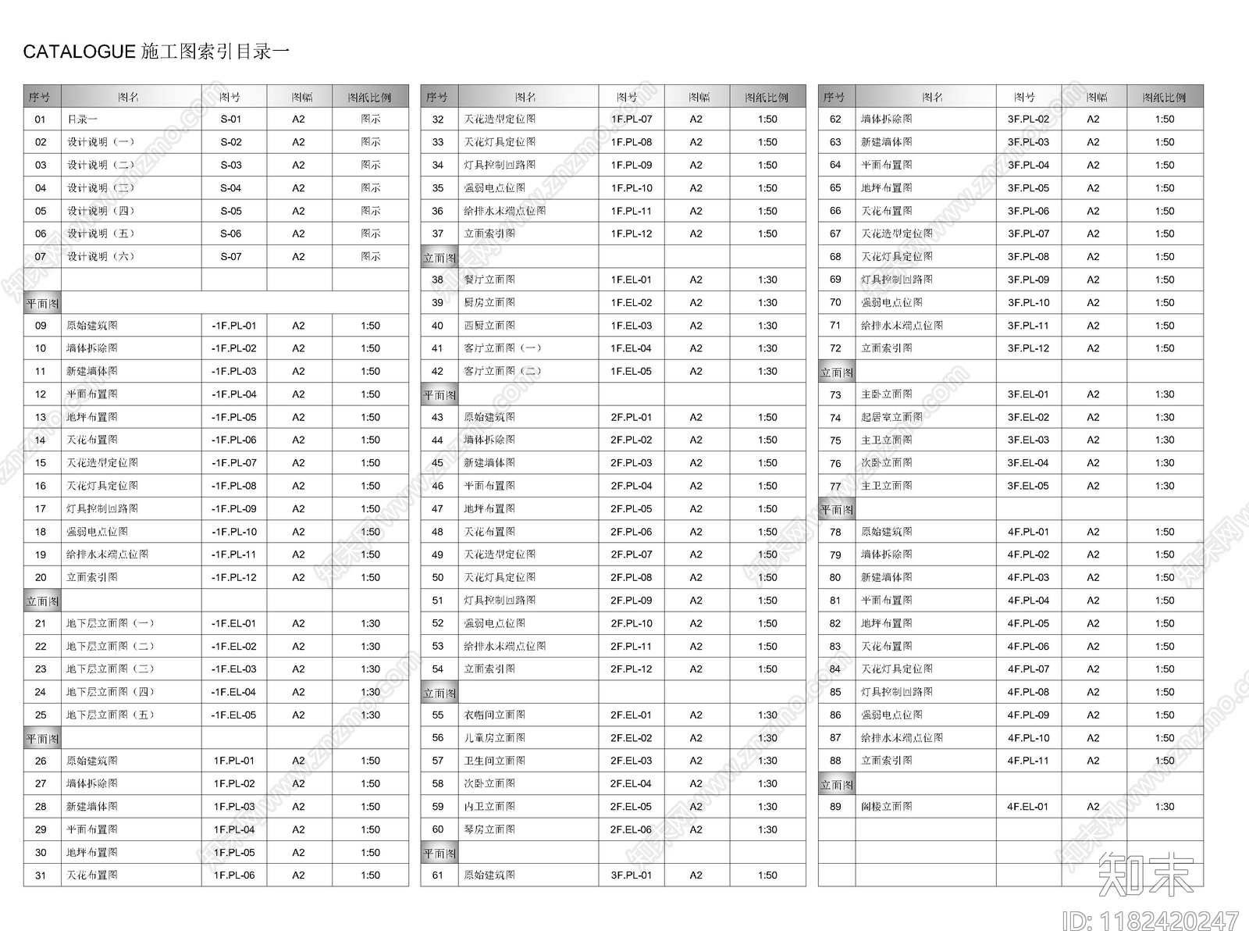 其他家装空间cad施工图下载【ID:1182420247】