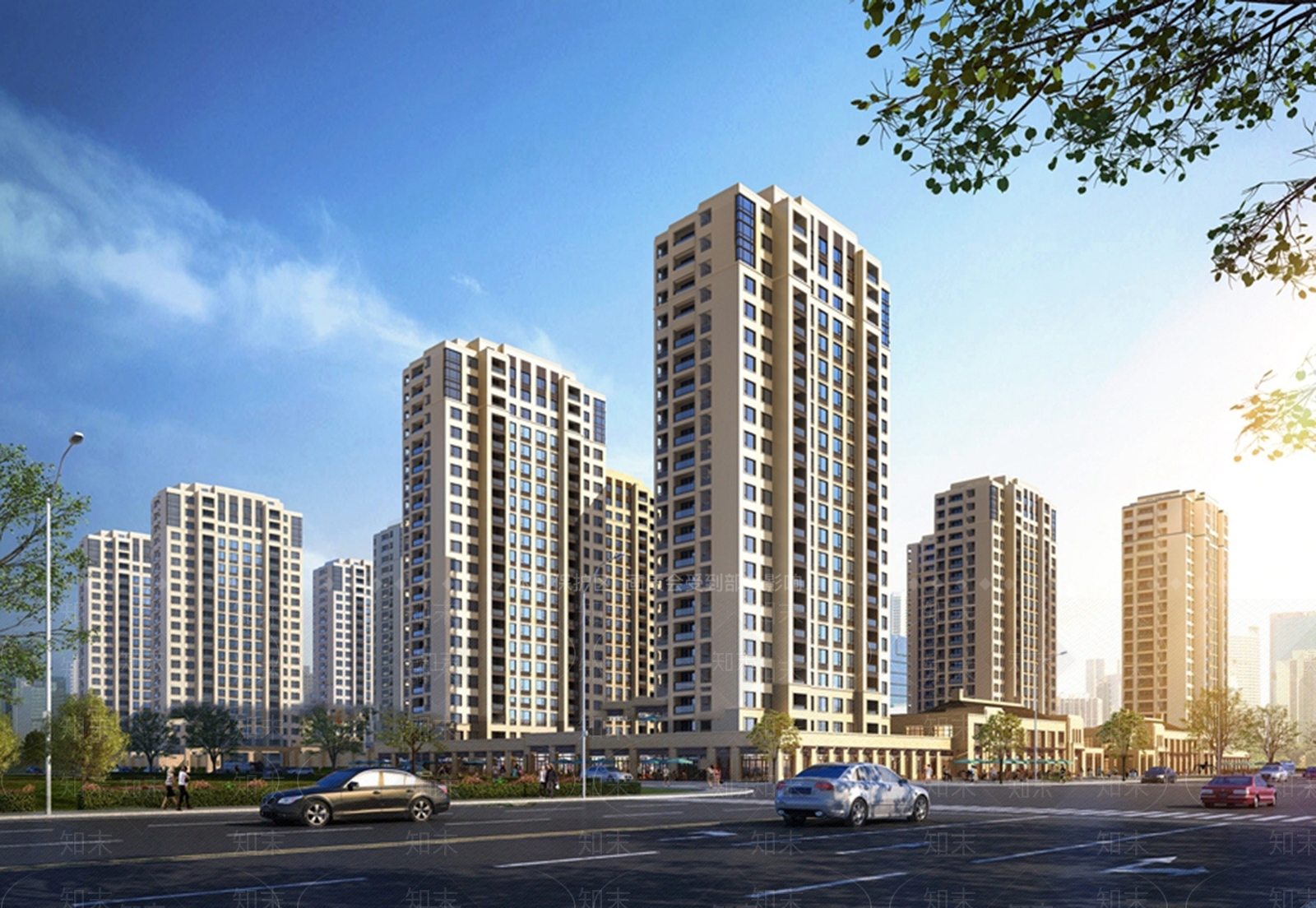 复古高层住宅SU模型下载【ID:1182430054】