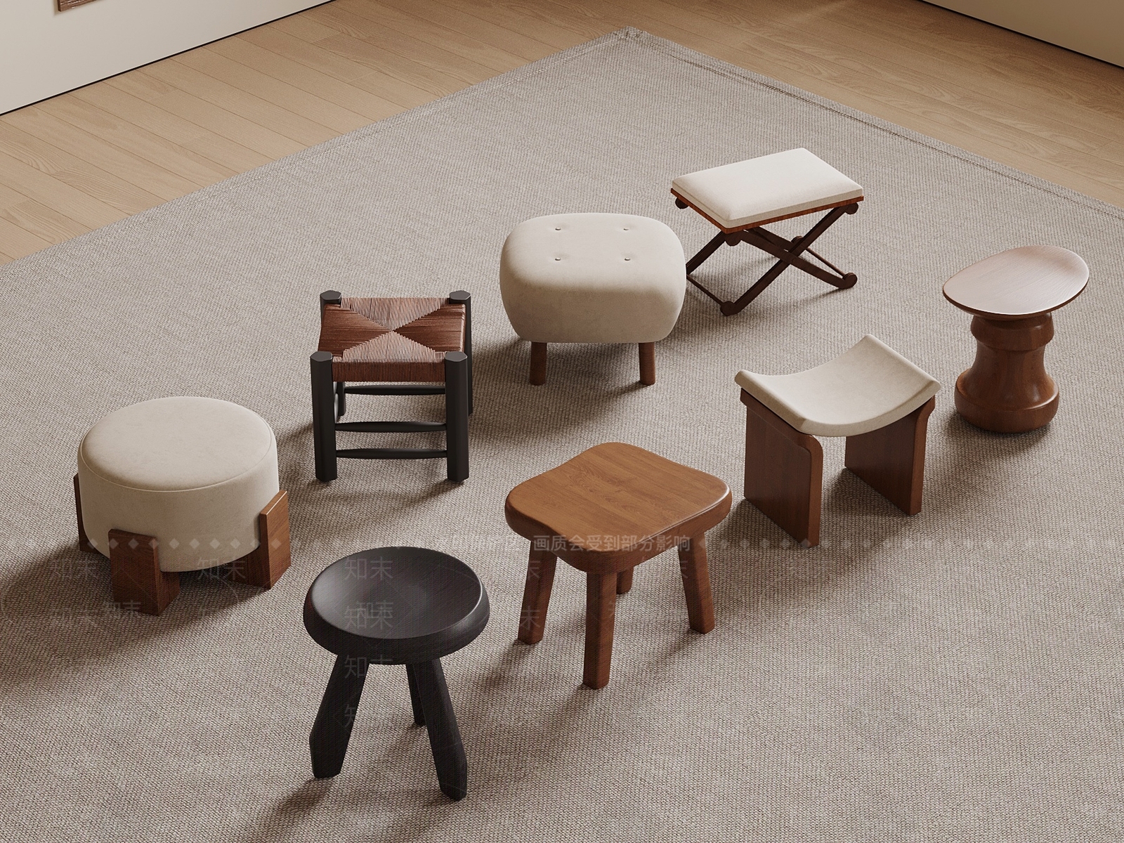 中古其他凳子SU模型下载【ID:1182431716】