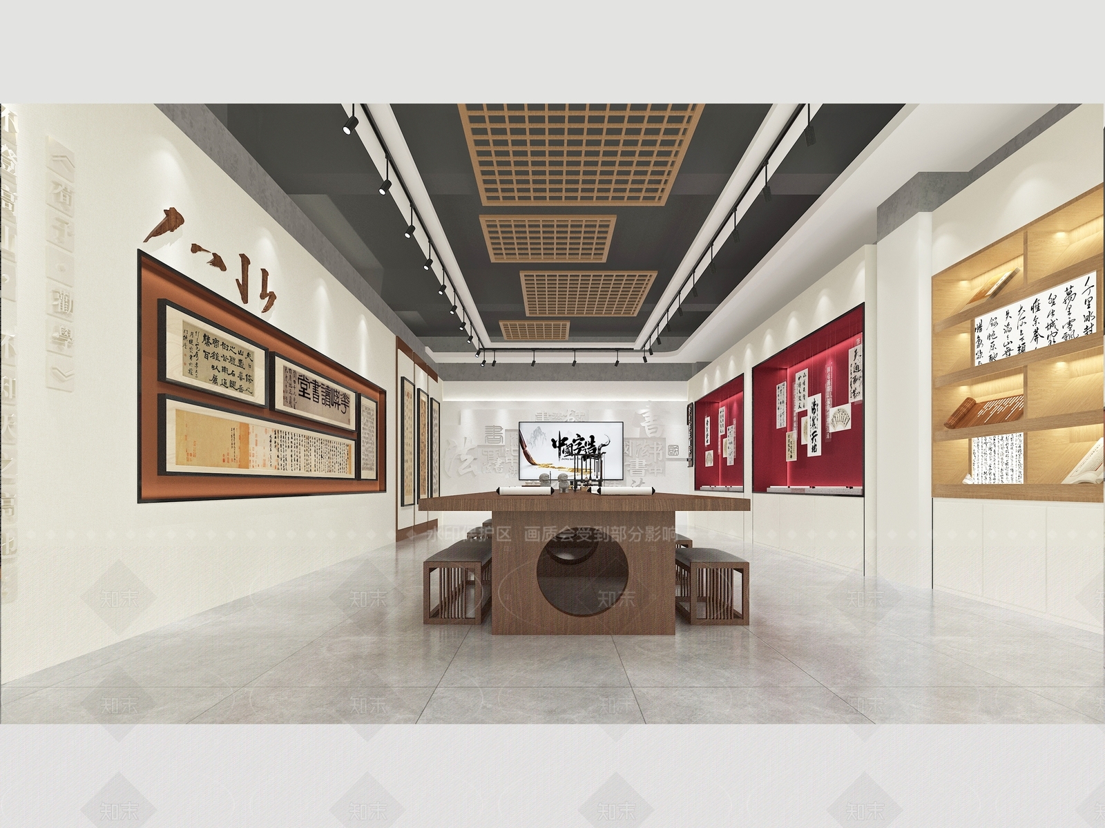 新中式书店3D模型下载【ID:1214971164】