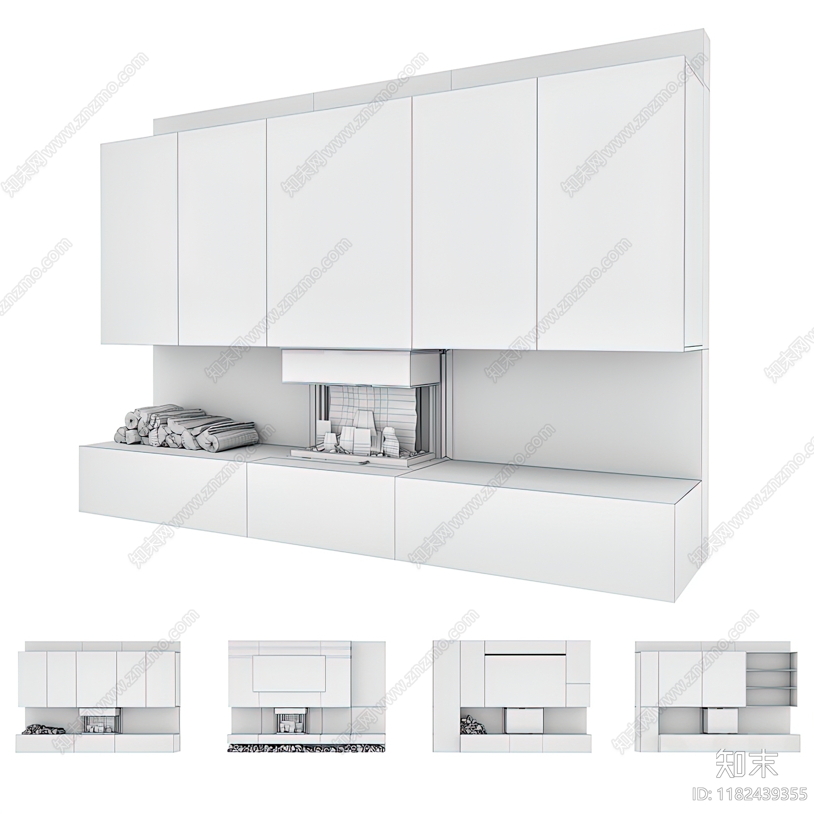 现代壁炉3D模型下载【ID:1182439355】