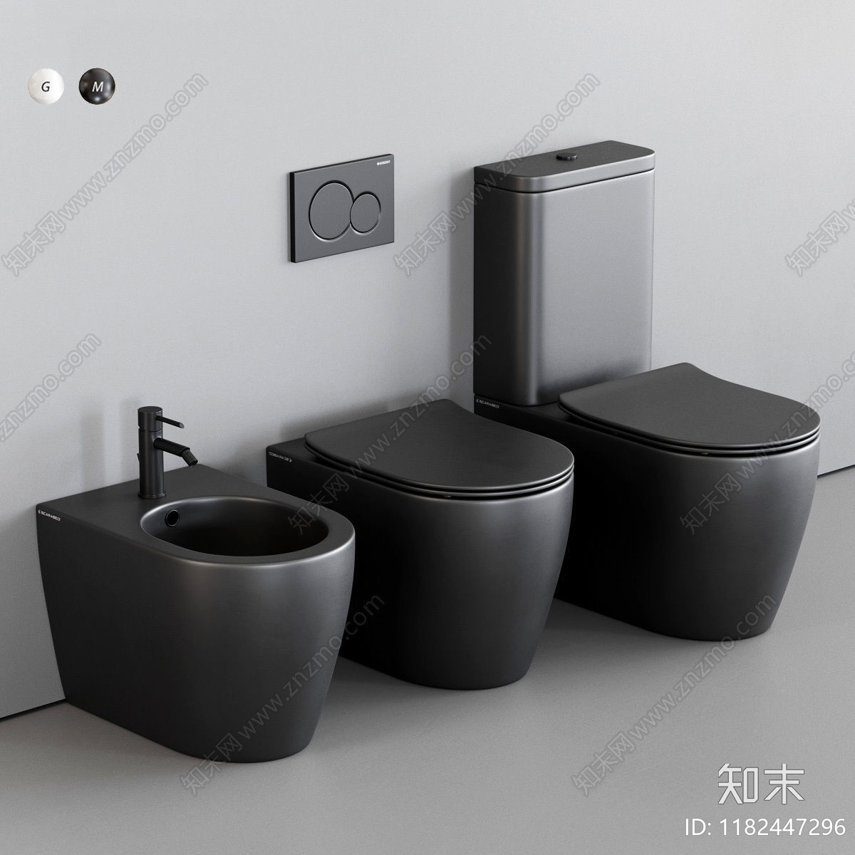 现代壁挂式坐便器3D模型下载【ID:1182447296】