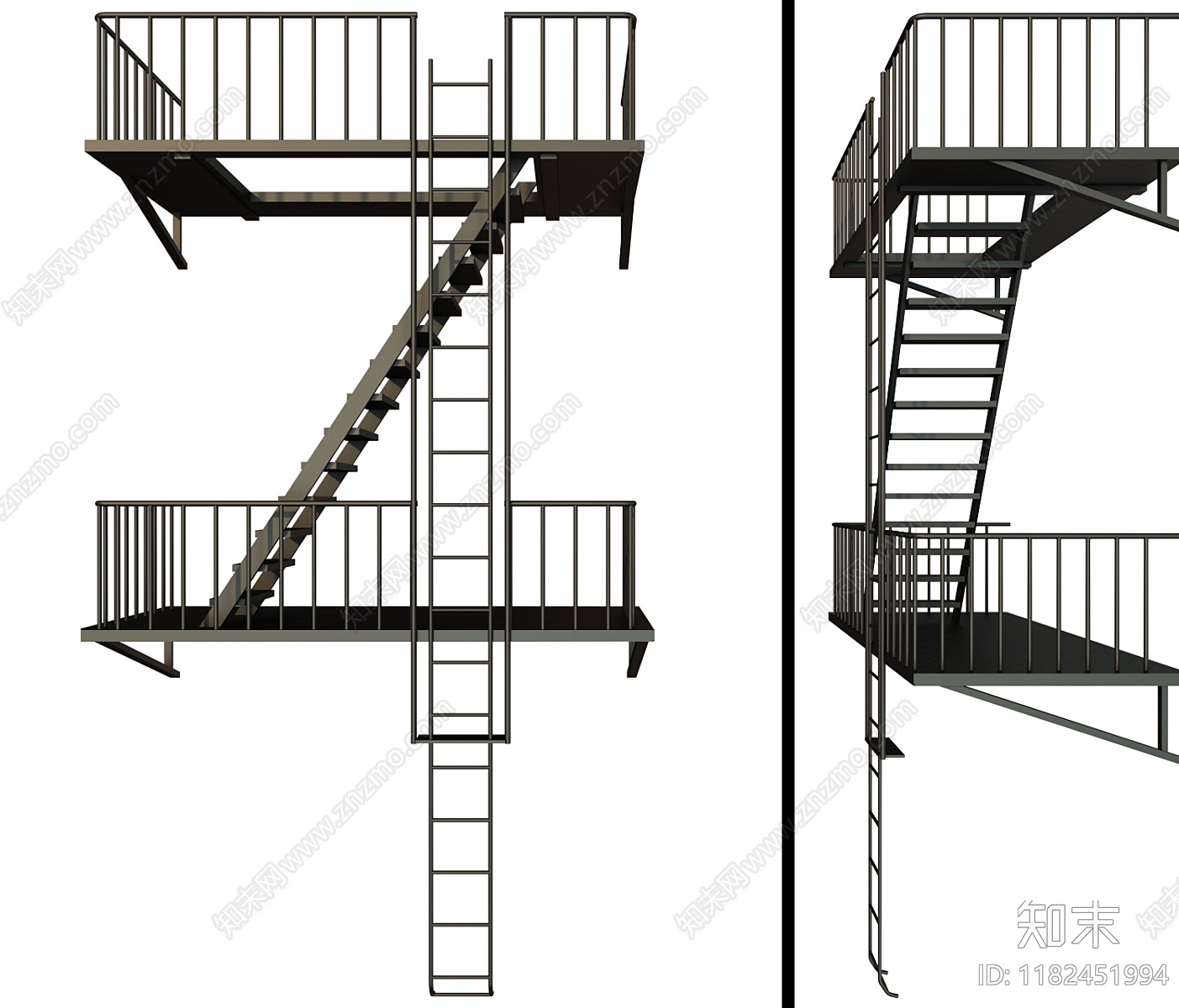 现代工业楼梯SU模型下载【ID:1182451994】