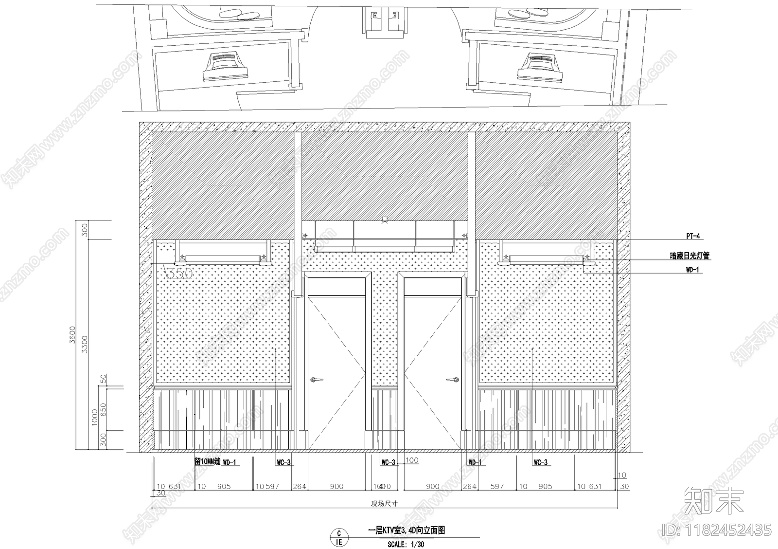 会所cad施工图下载【ID:1182452435】