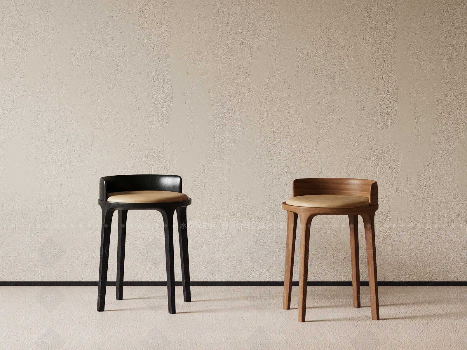 复古中古其他凳子3D模型下载【ID:1182455919】