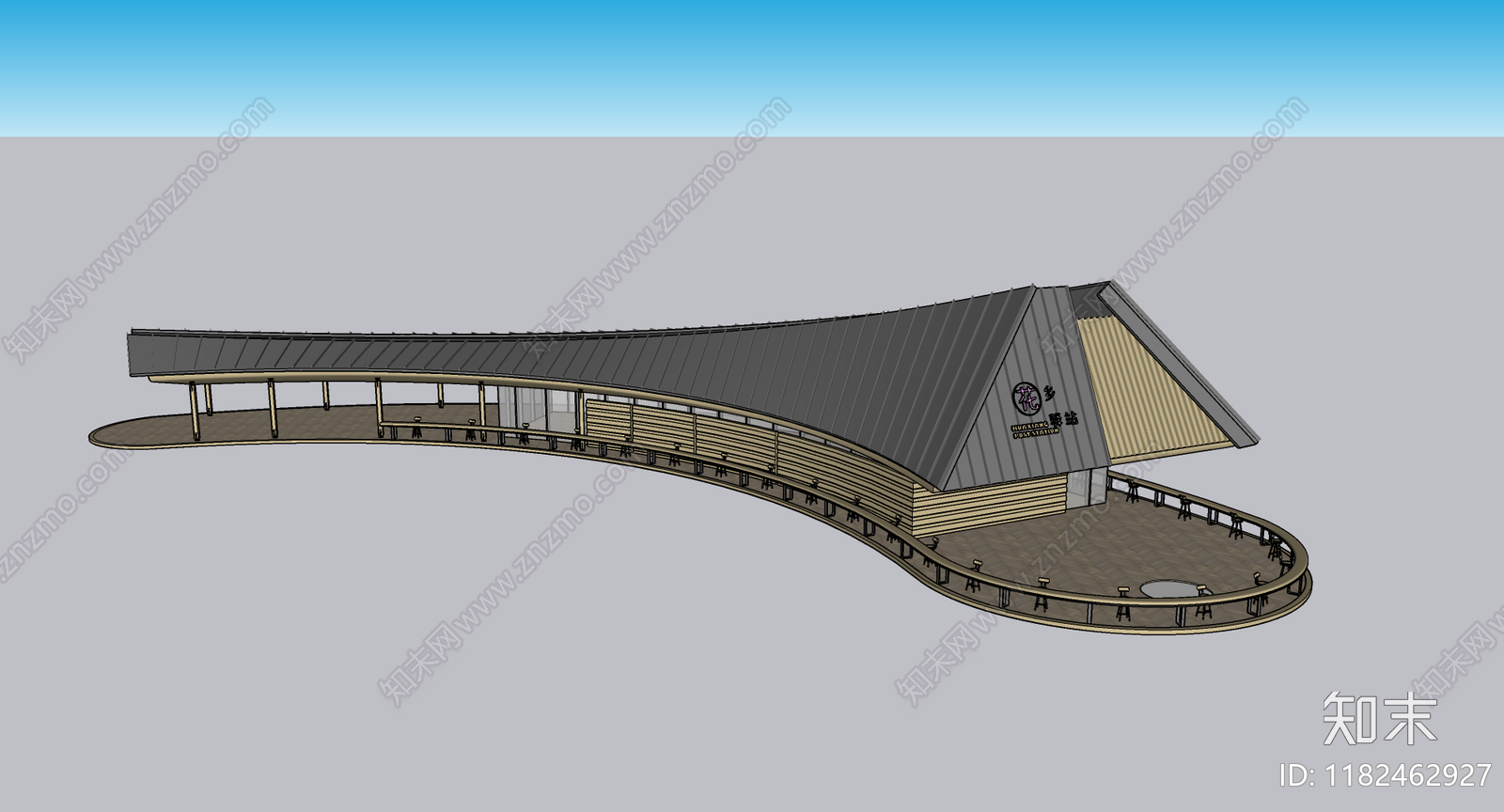 现代小公建SU模型下载【ID:1182462927】