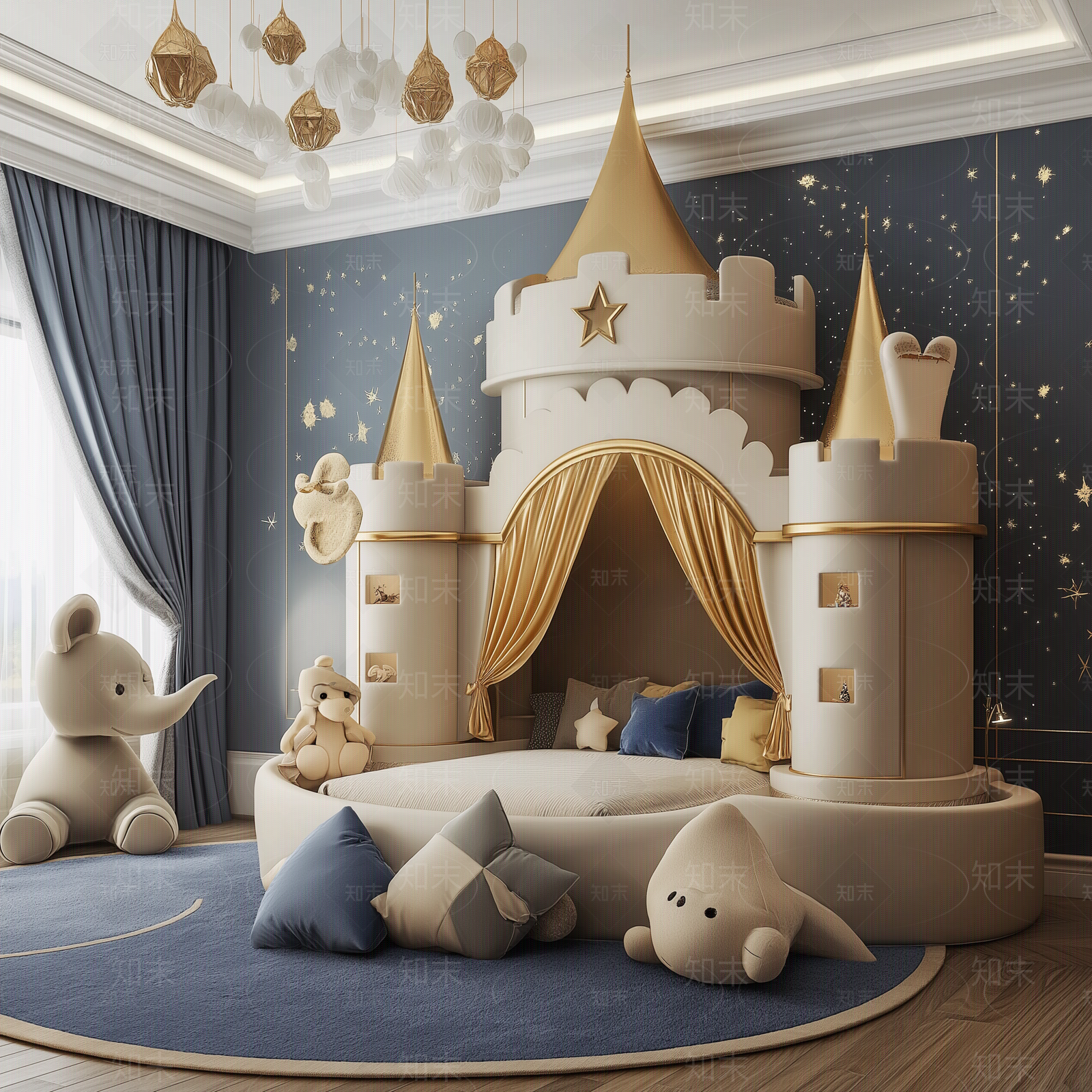 现代卧室贴图下载【ID:1182465171】