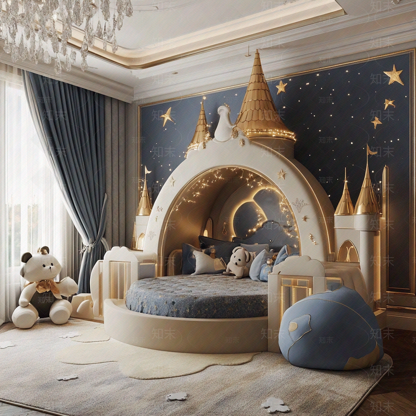 现代卧室贴图下载【ID:1182465290】