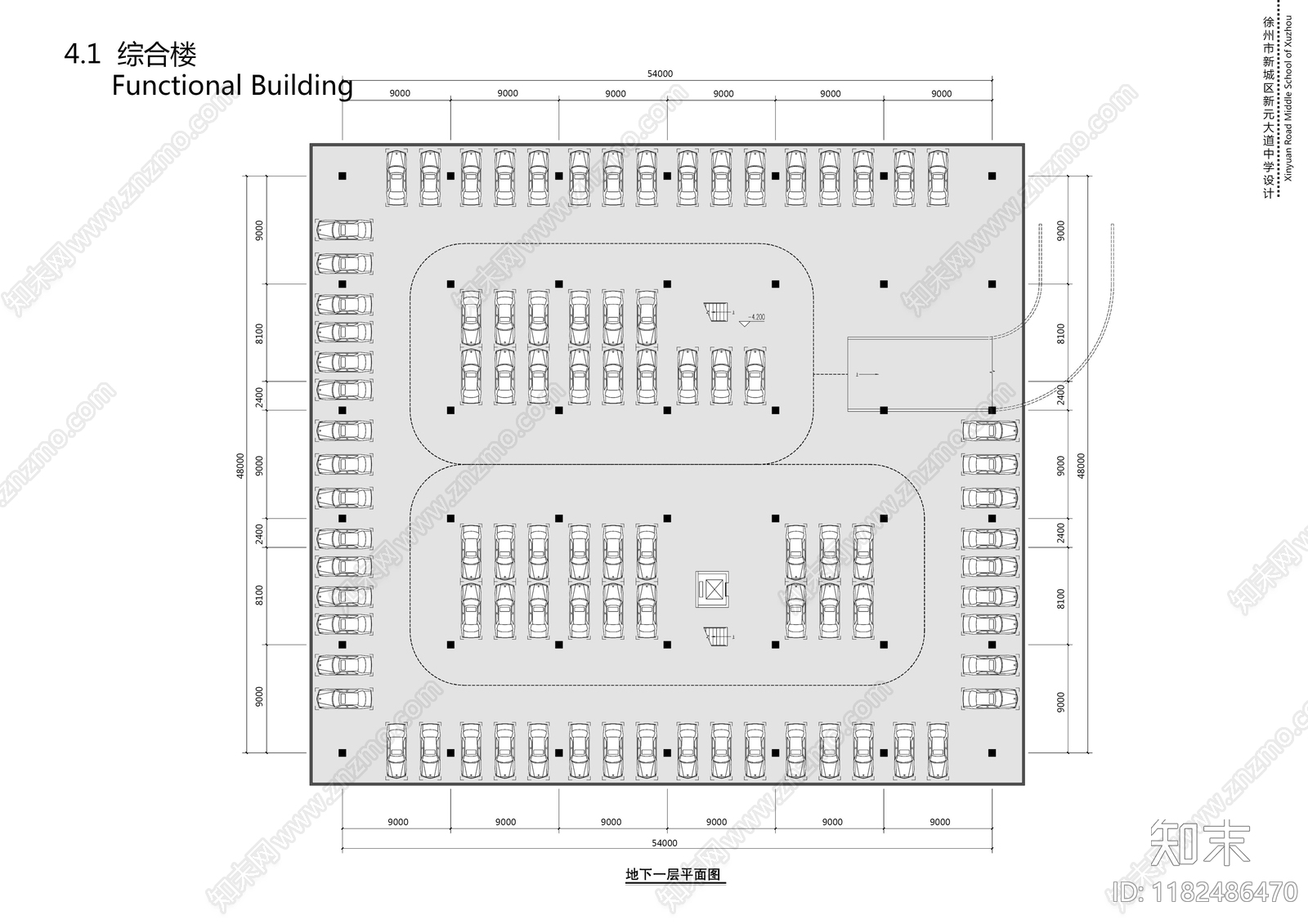 现代学校建筑cad施工图下载【ID:1182486470】