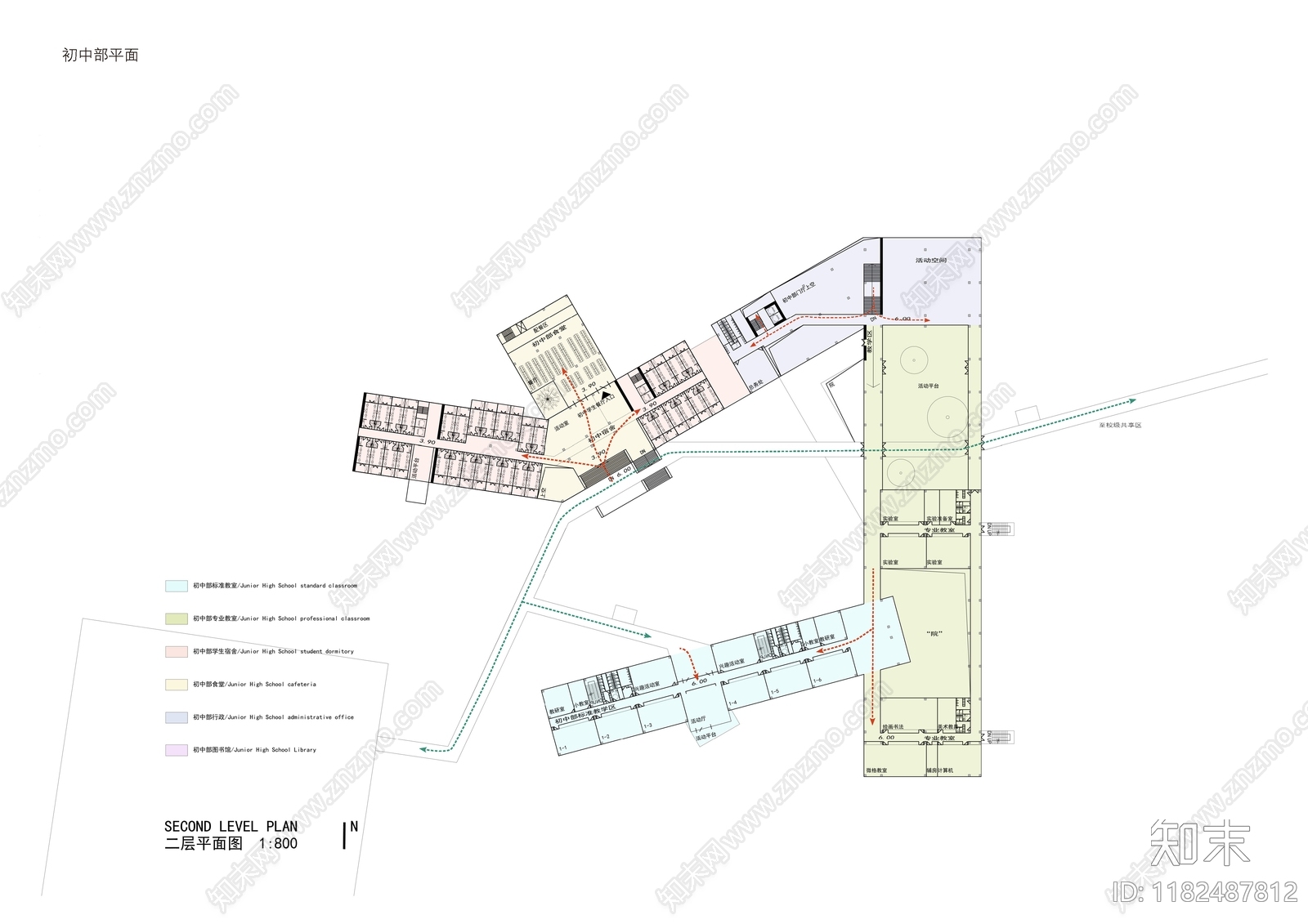 现代学校建筑cad施工图下载【ID:1182487812】