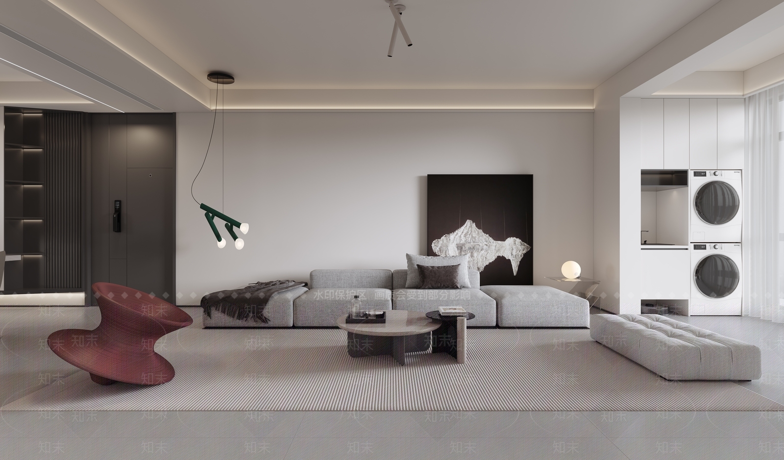 现代开放式厨房3D模型下载【ID:1214971971】