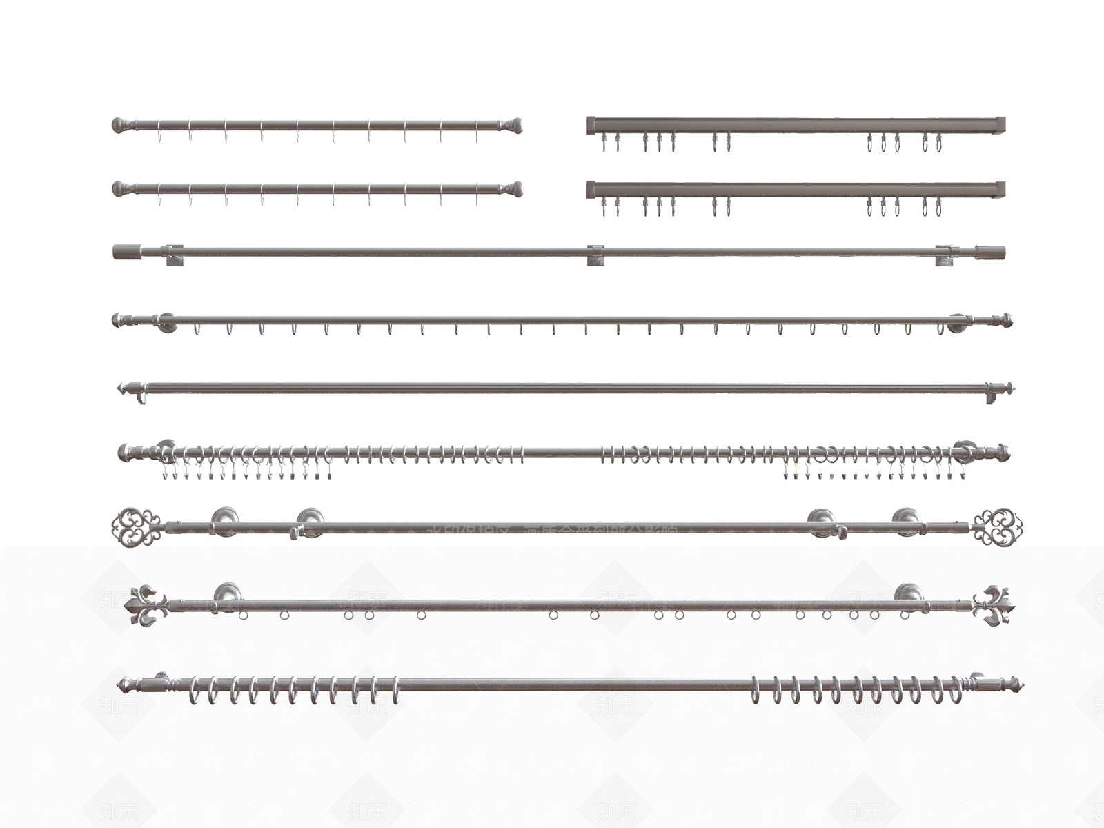 窗帘杆3D模型下载【ID:1182489788】