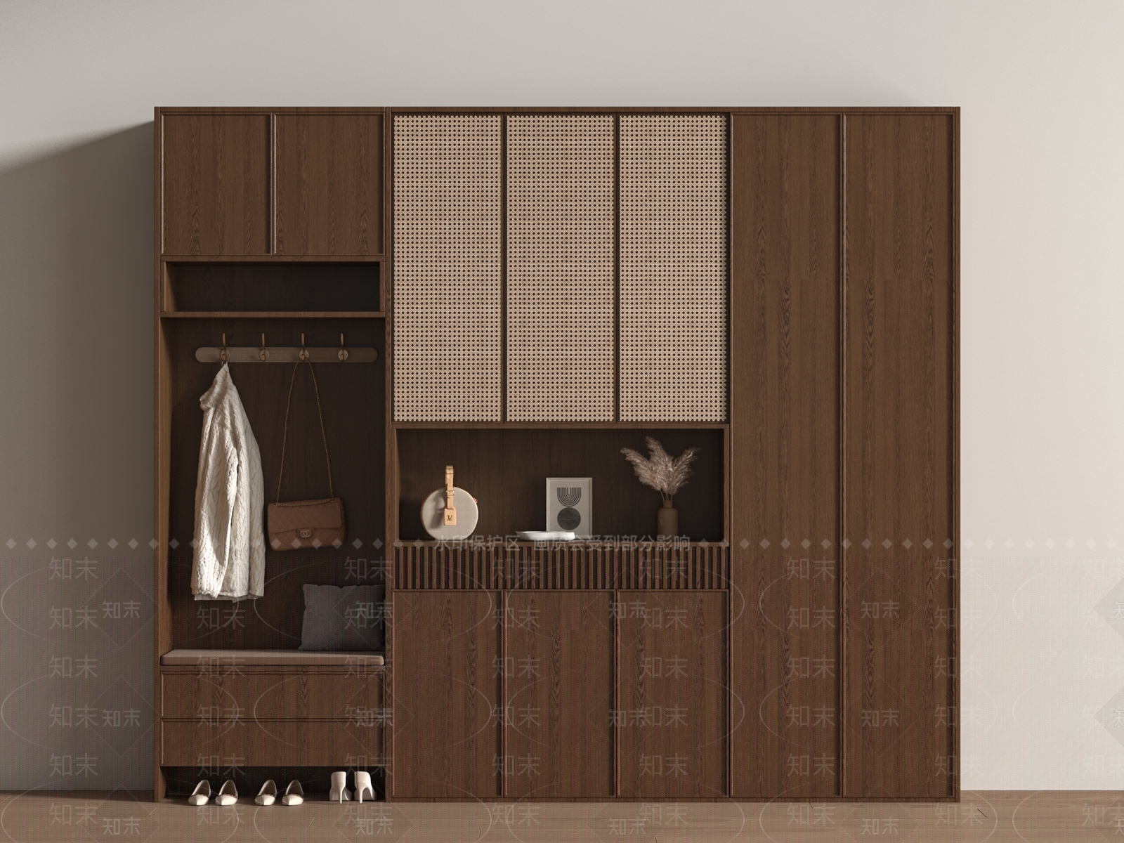 鞋柜3D模型下载【ID:1182490891】