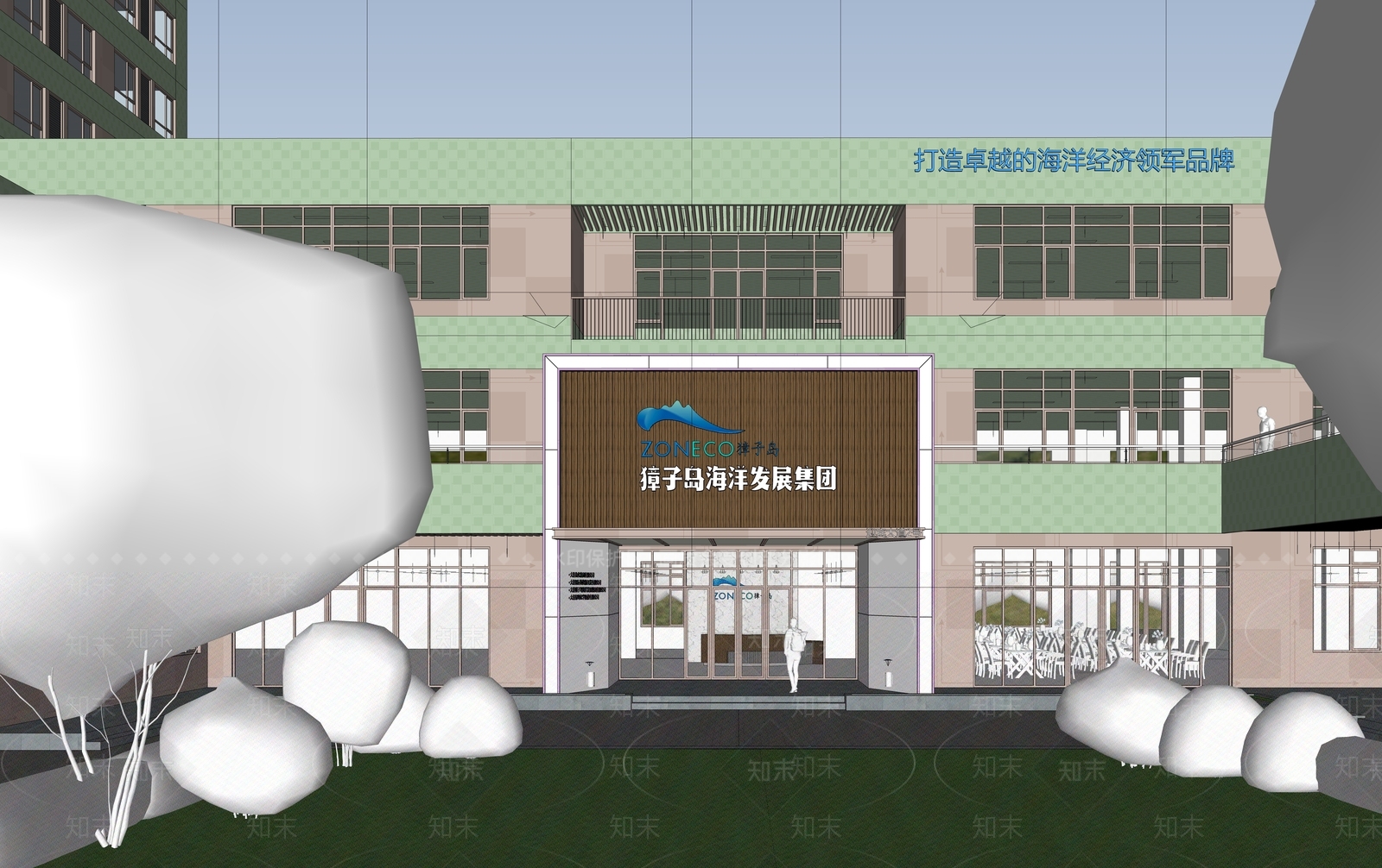 现代办公楼SU模型下载【ID:1182490909】