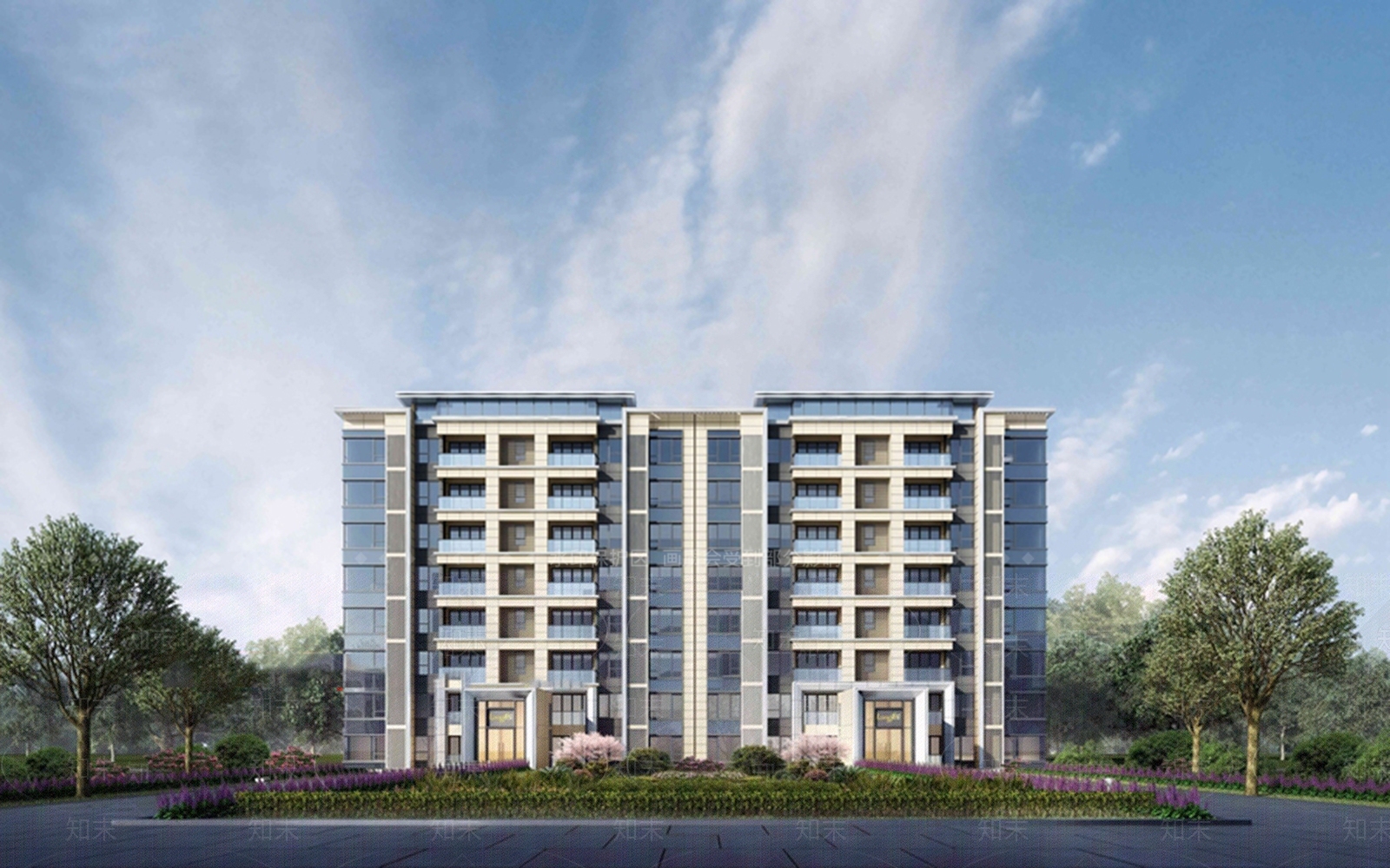 现代小区建筑SU模型下载【ID:1182492947】
