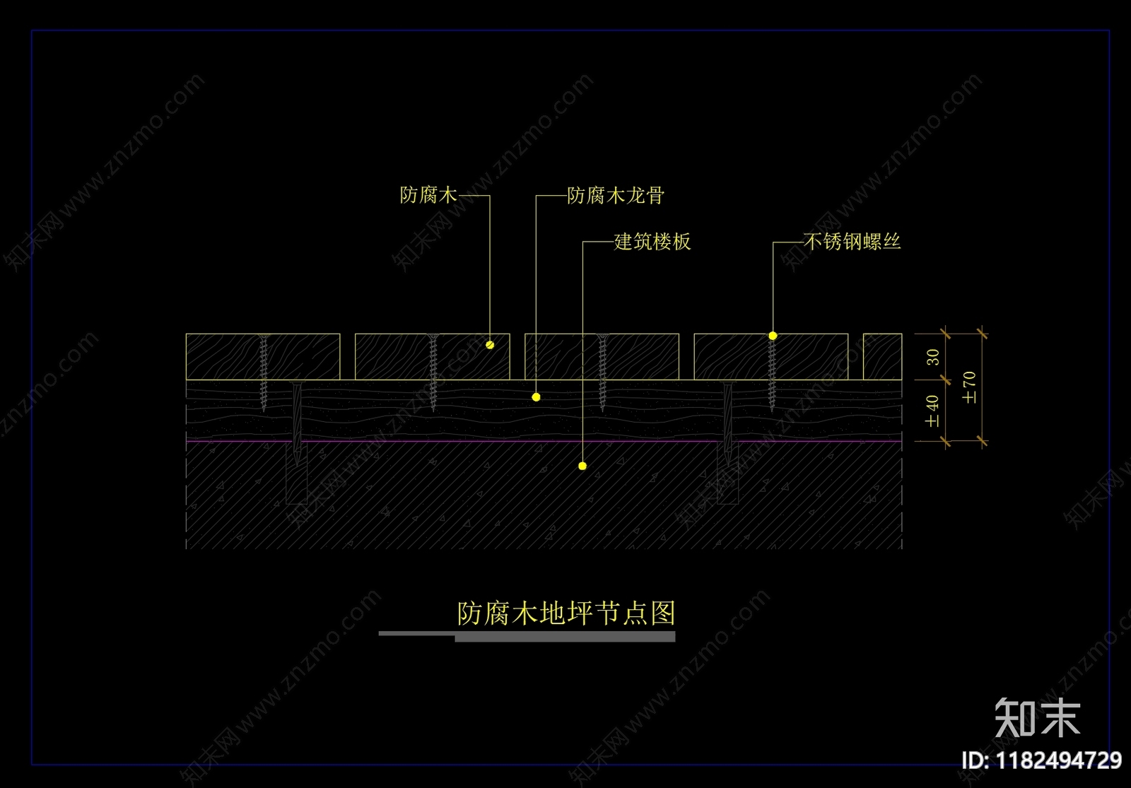 现代地面节点cad施工图下载【ID:1182494729】